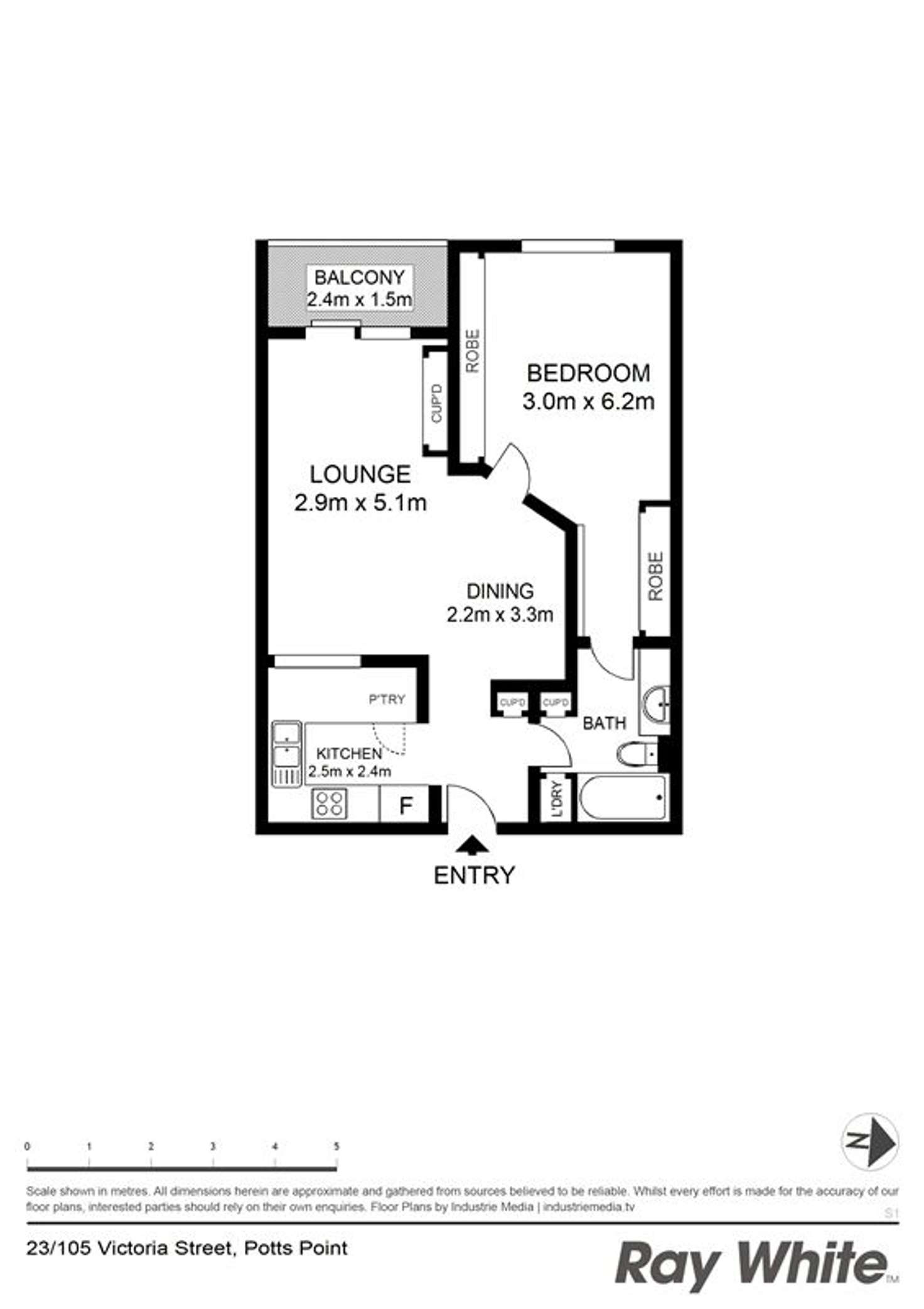 Floorplan of Homely apartment listing, 23/105 Victoria Street, Potts Point NSW 2011