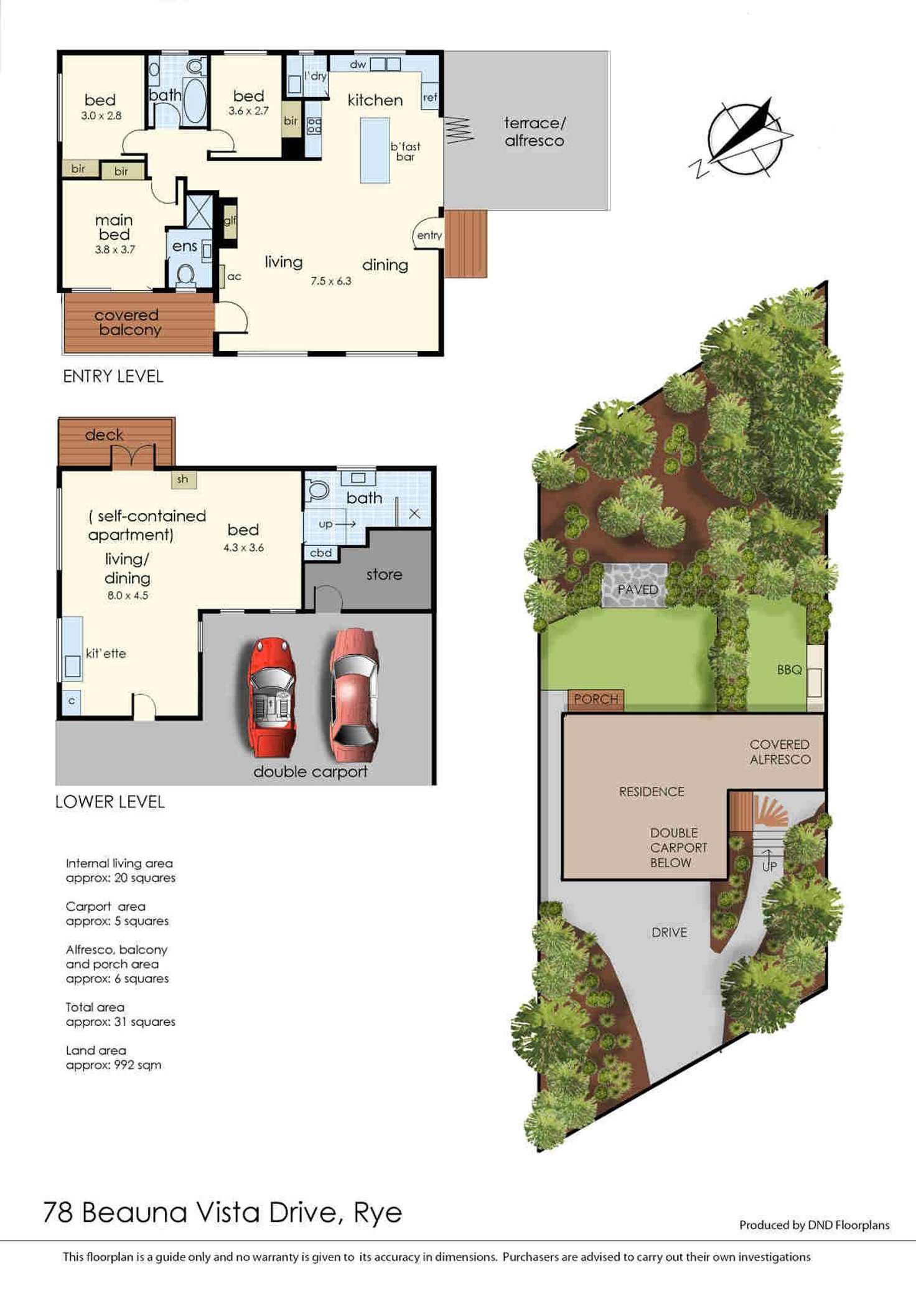 Floorplan of Homely house listing, 78 Beauna Vista Drive, Rye VIC 3941