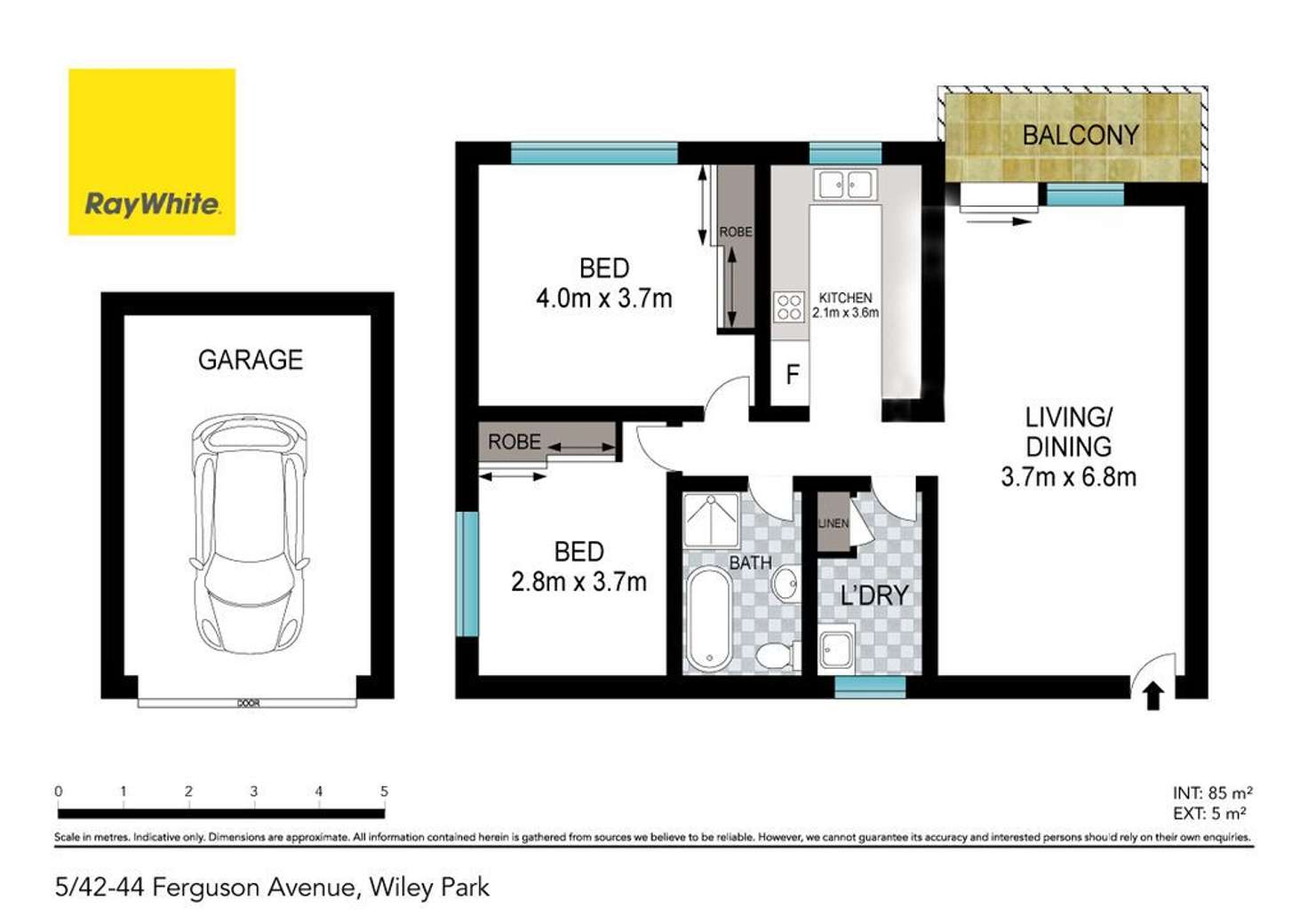 Floorplan of Homely apartment listing, 5/42-44 Ferguson Avenue, Wiley Park NSW 2195