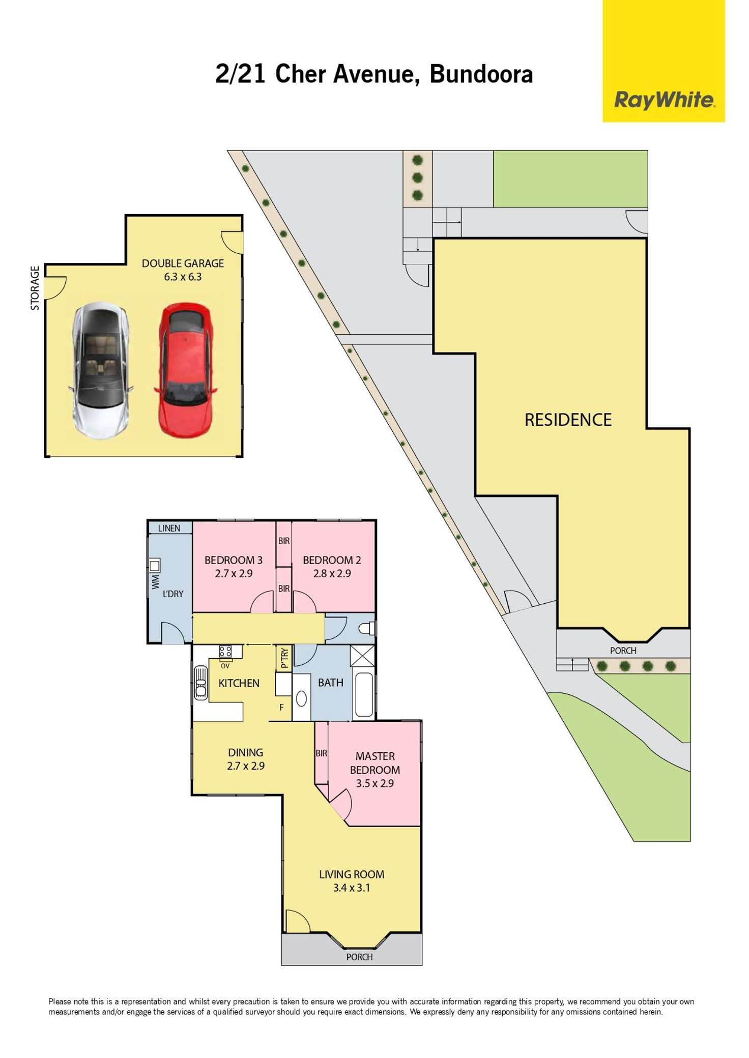 Floorplan of Homely house listing, 2/21 Cher Avenue, Bundoora VIC 3083