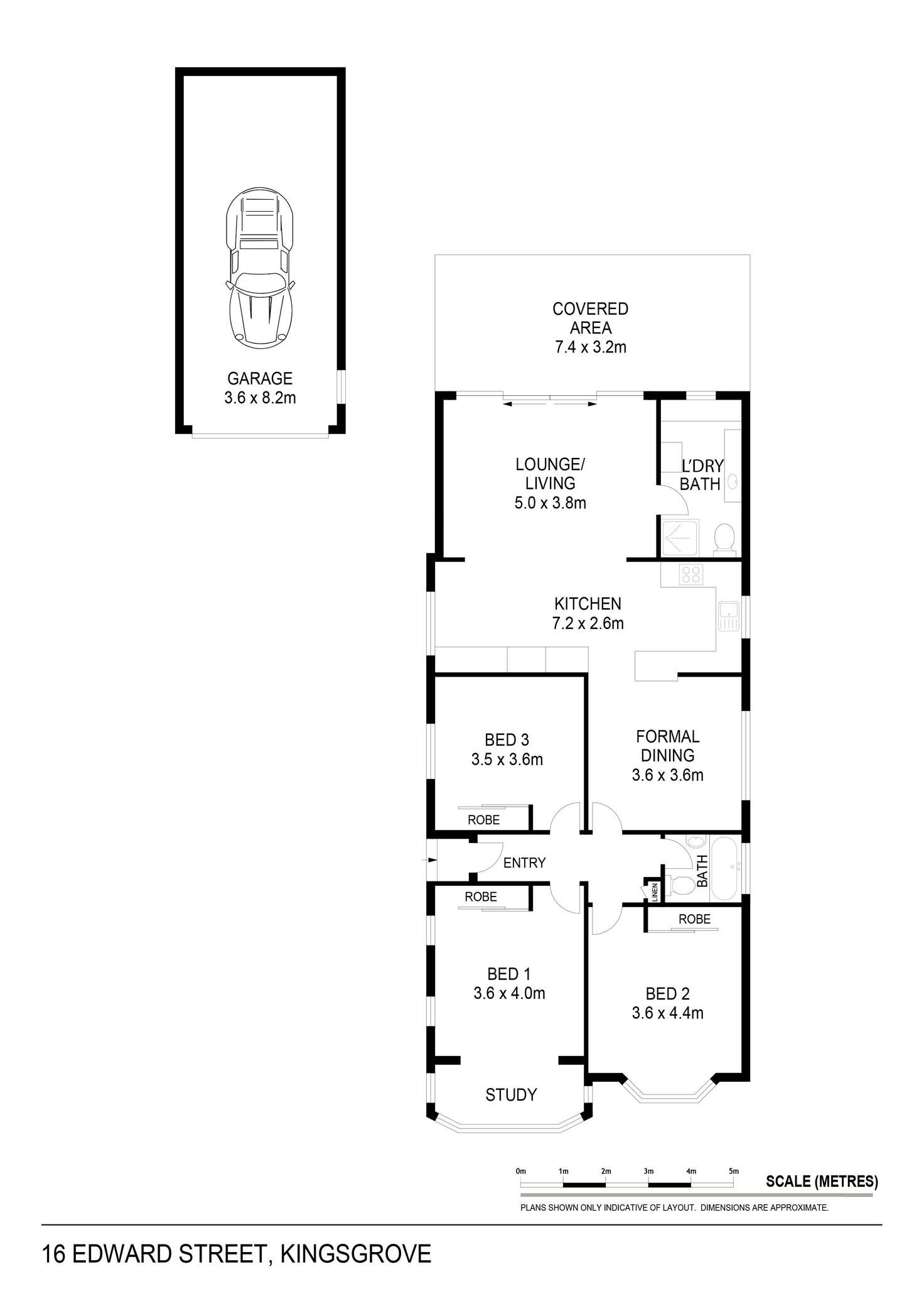 Floorplan of Homely house listing, 16 Edward Street, Kingsgrove NSW 2208