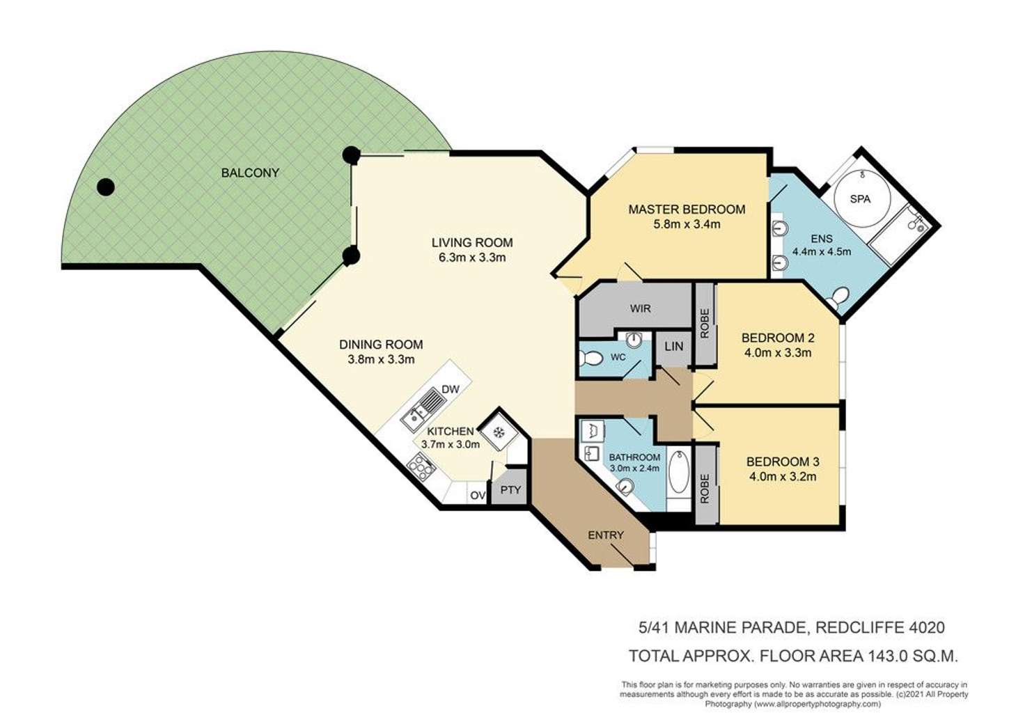 Floorplan of Homely apartment listing, 5/41-43 Marine Parade, Redcliffe QLD 4020