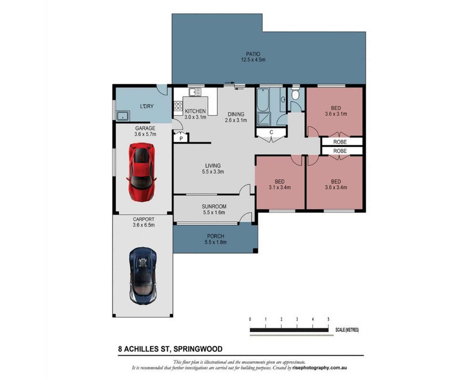 Floorplan of Homely house listing, 8 Achilles Drive, Springwood QLD 4127