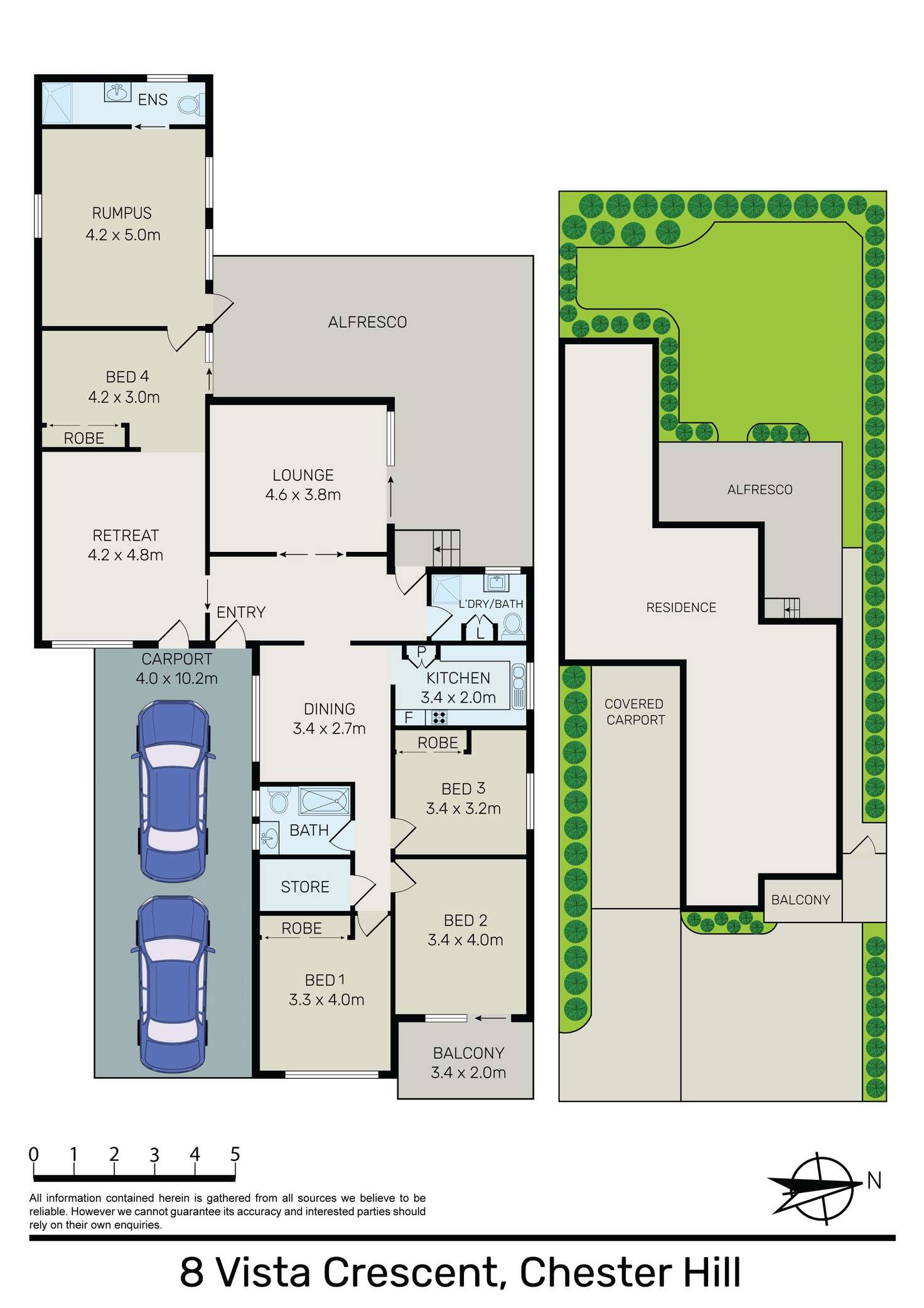 Floorplan of Homely house listing, 8 Vista Crescent, Chester Hill NSW 2162