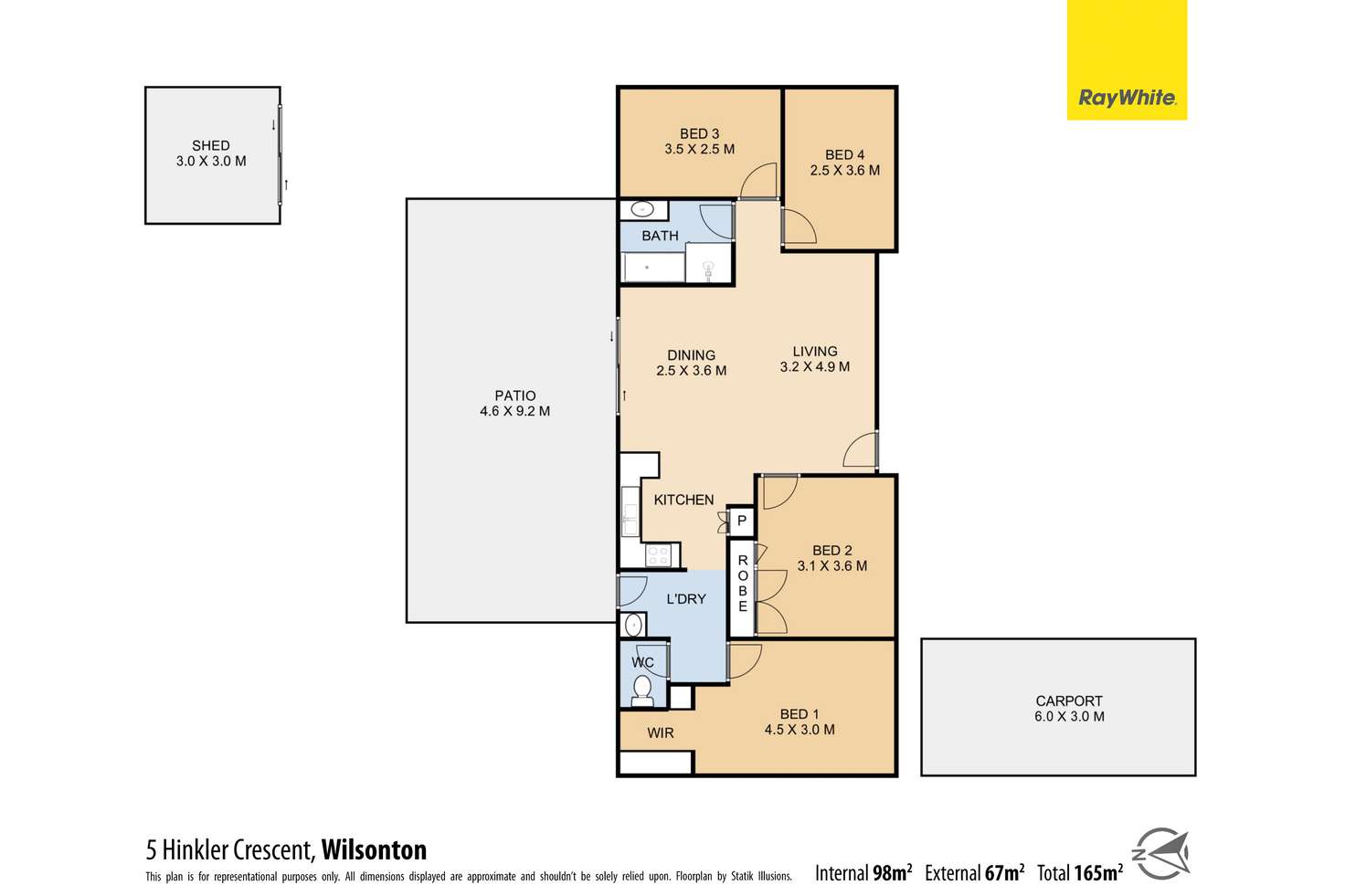 Floorplan of Homely house listing, 5 Hinkler Crescent, Wilsonton QLD 4350