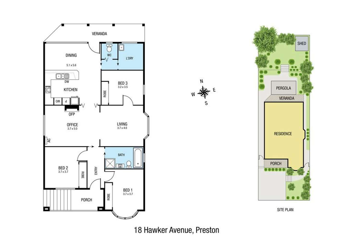 Floorplan of Homely house listing, 18 Hawker Avenue, Preston VIC 3072