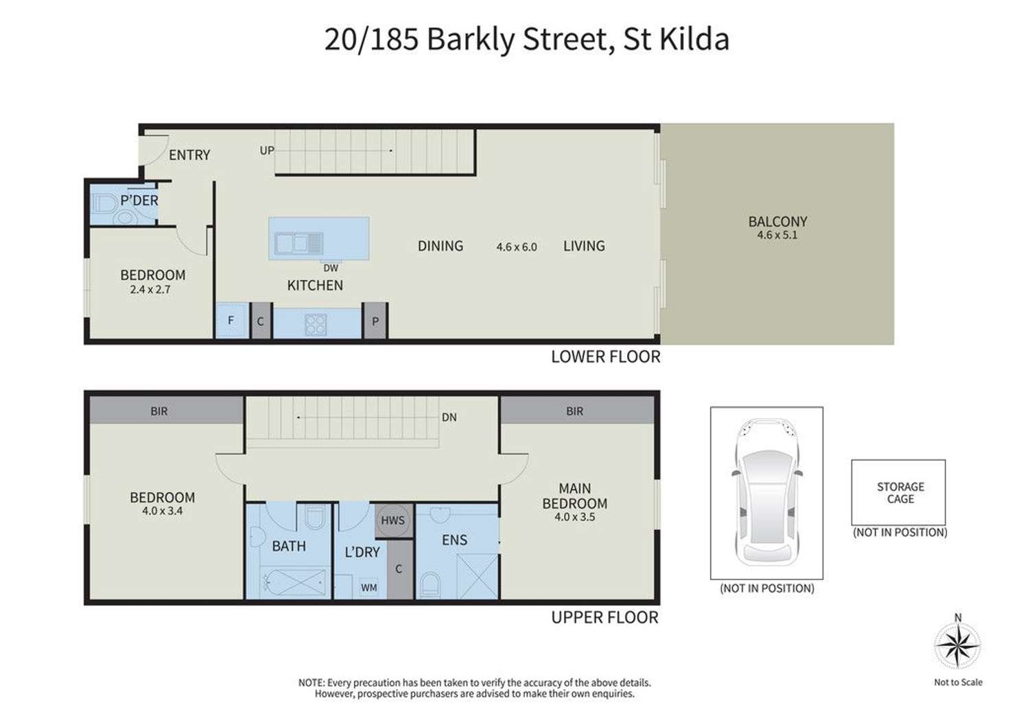 Floorplan of Homely apartment listing, 20/185 Barkly Street, St Kilda VIC 3182