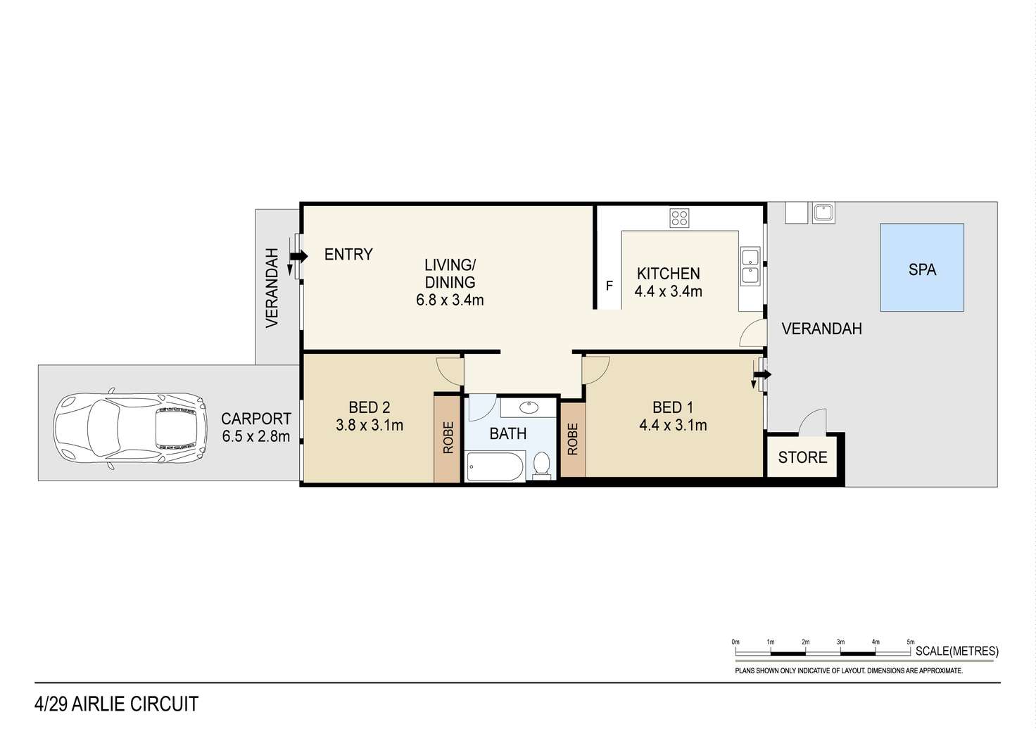 Floorplan of Homely unit listing, 4/29 Airlie Circuit, Brinkin NT 810