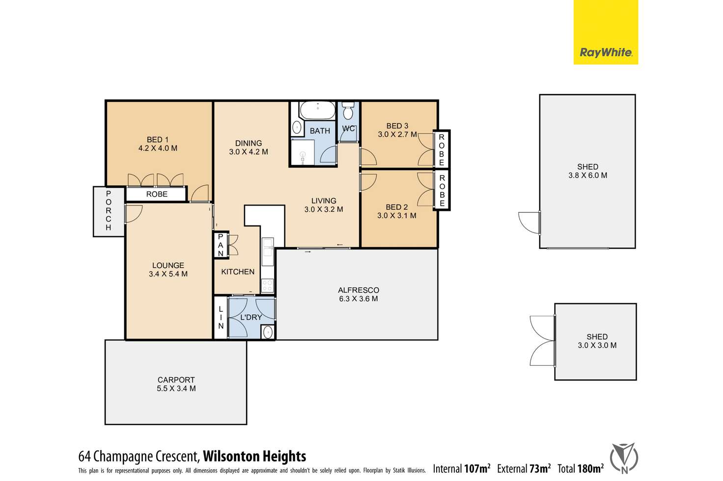 Floorplan of Homely house listing, 64 Champagne Crescent, Wilsonton Heights QLD 4350
