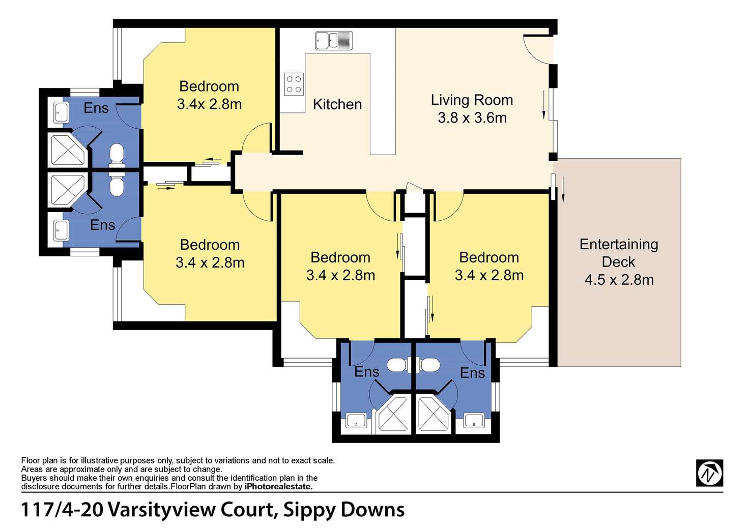 Floorplan of Homely unit listing, 117/4-20 Varsityview Court, Sippy Downs QLD 4556