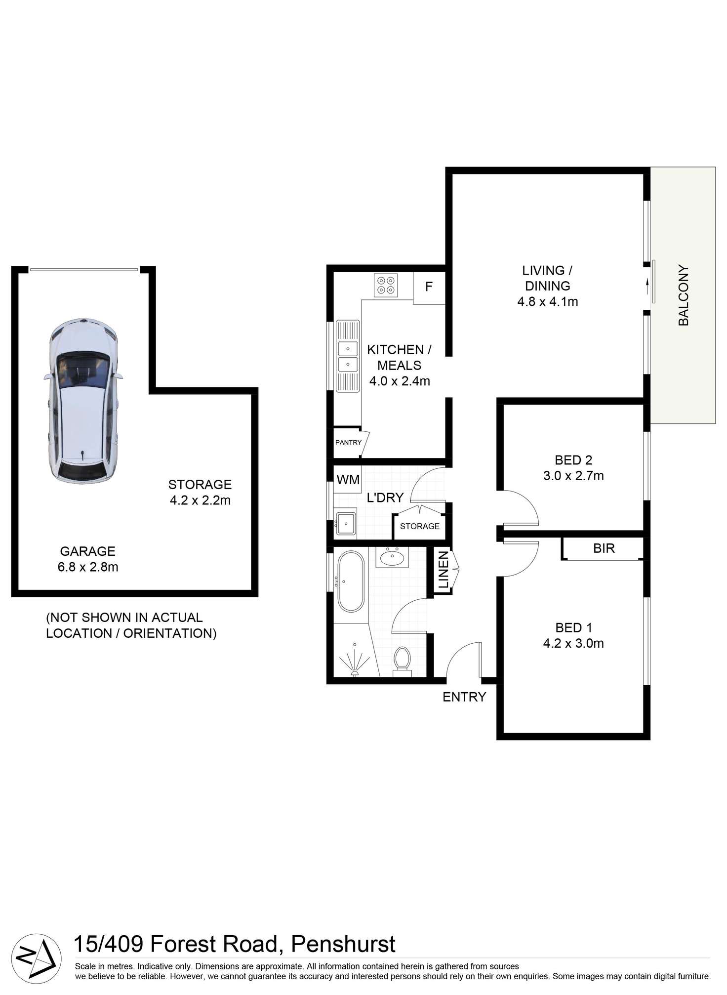 Floorplan of Homely unit listing, 15/409-415 Forest Road, Penshurst NSW 2222