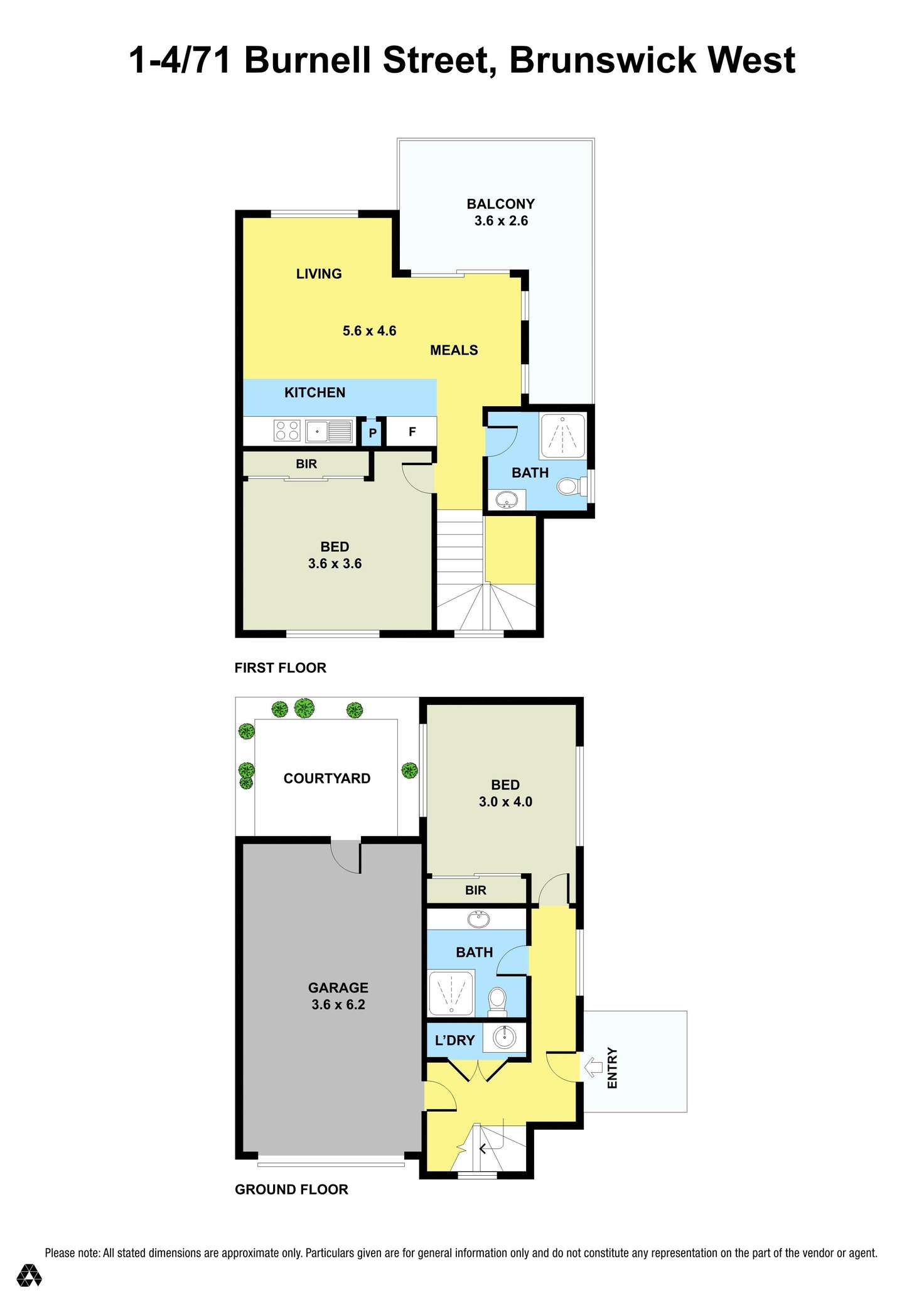 Floorplan of Homely townhouse listing, 2/71 Burnell Street, Brunswick West VIC 3055