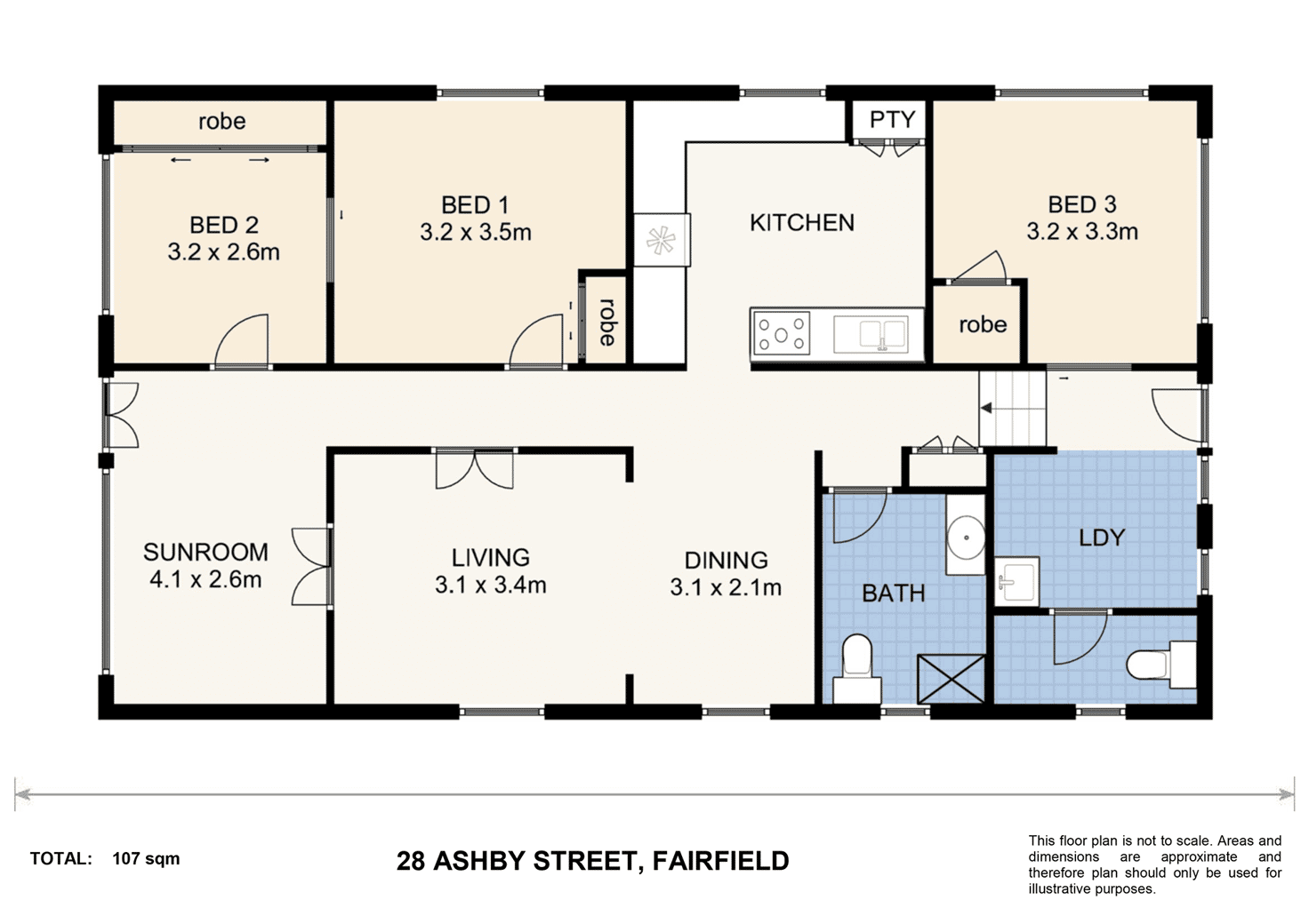 Floorplan of Homely house listing, 28 Ashby Street, Fairfield QLD 4103