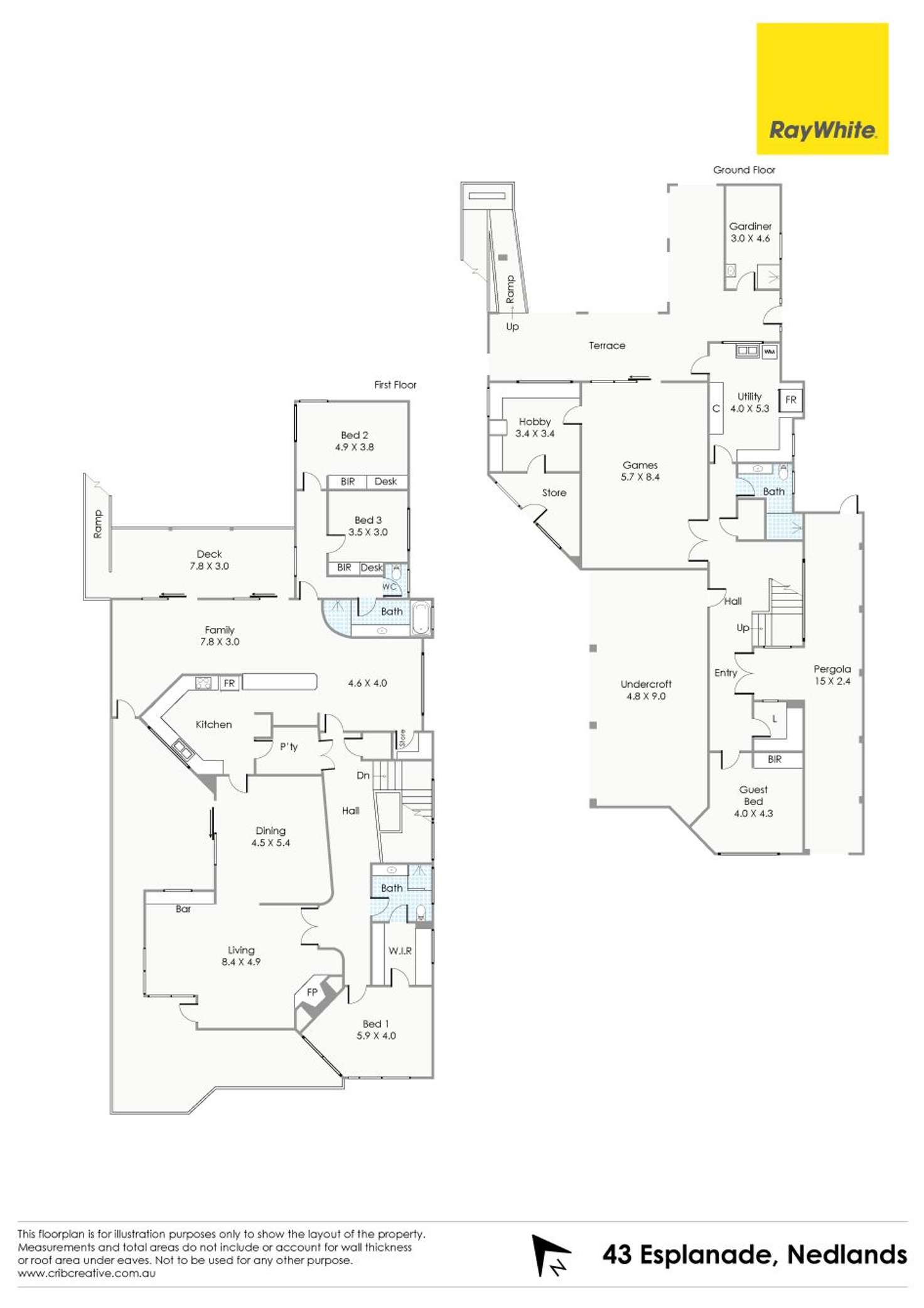 Floorplan of Homely house listing, 43 Esplanade, Nedlands WA 6009