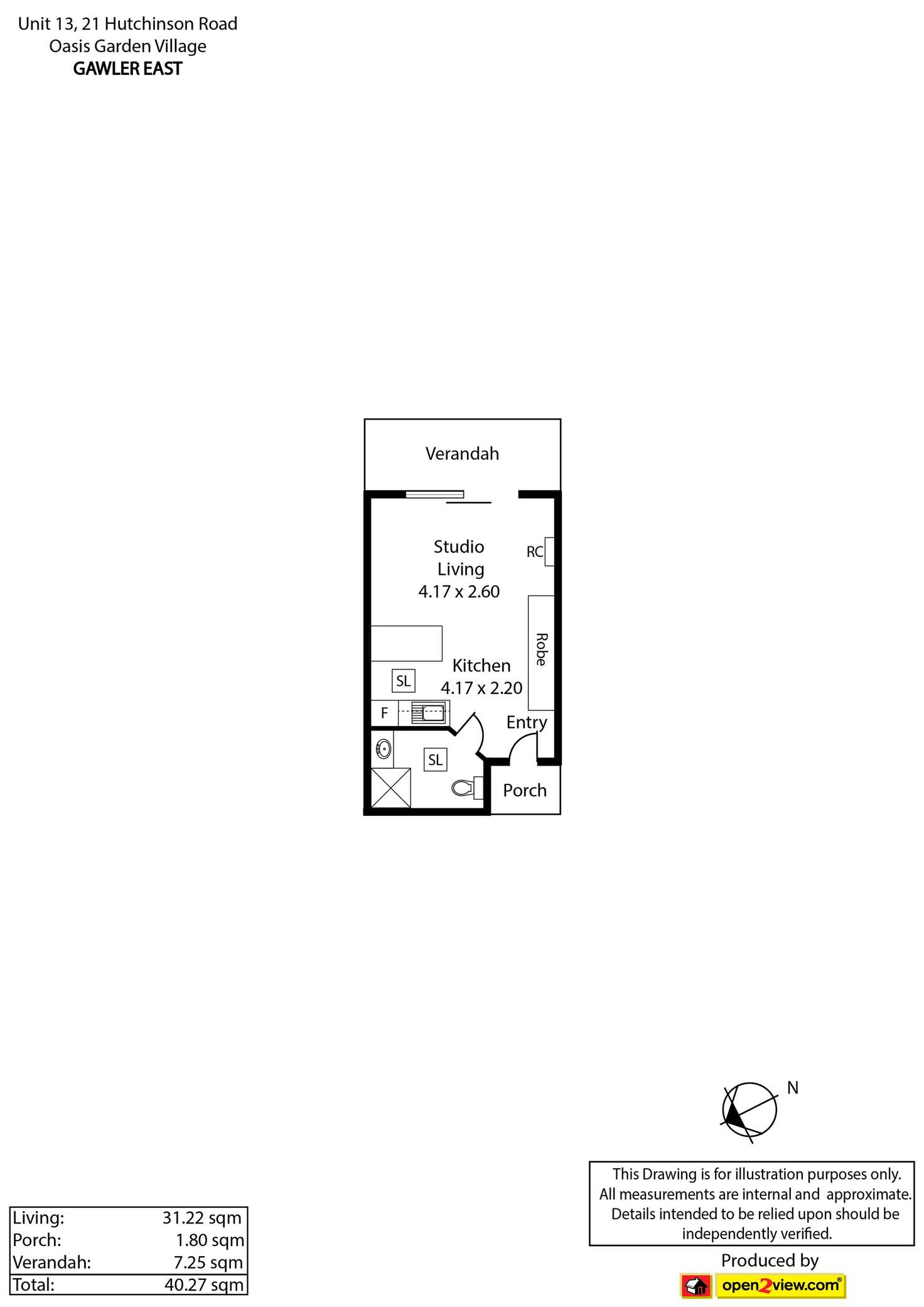 Floorplan of Homely unit listing, Unit 13/21 Hutchinson Road, Gawler East SA 5118