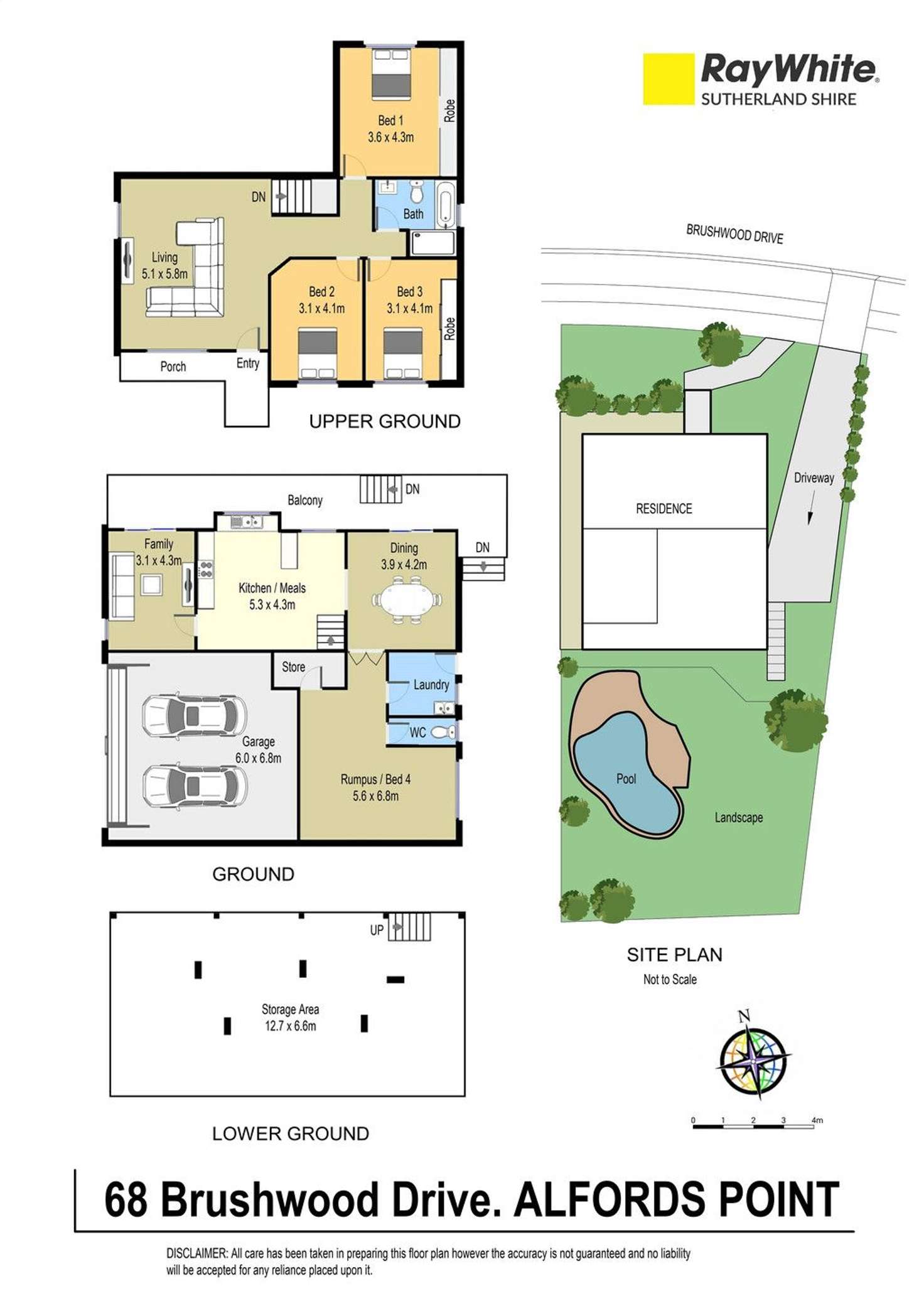 Floorplan of Homely house listing, 68 Brushwood Drive, Alfords Point NSW 2234