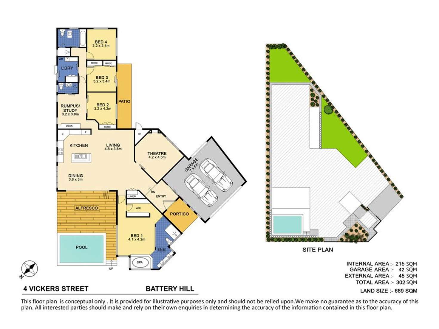 Floorplan of Homely house listing, 4 Vickers Street, Battery Hill QLD 4551