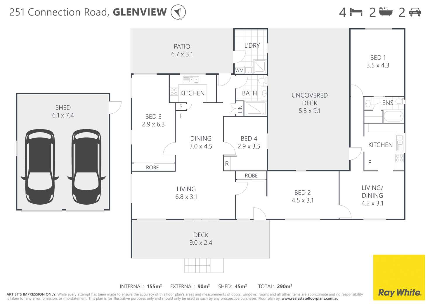 Floorplan of Homely house listing, 251 Connection Road, Glenview QLD 4553