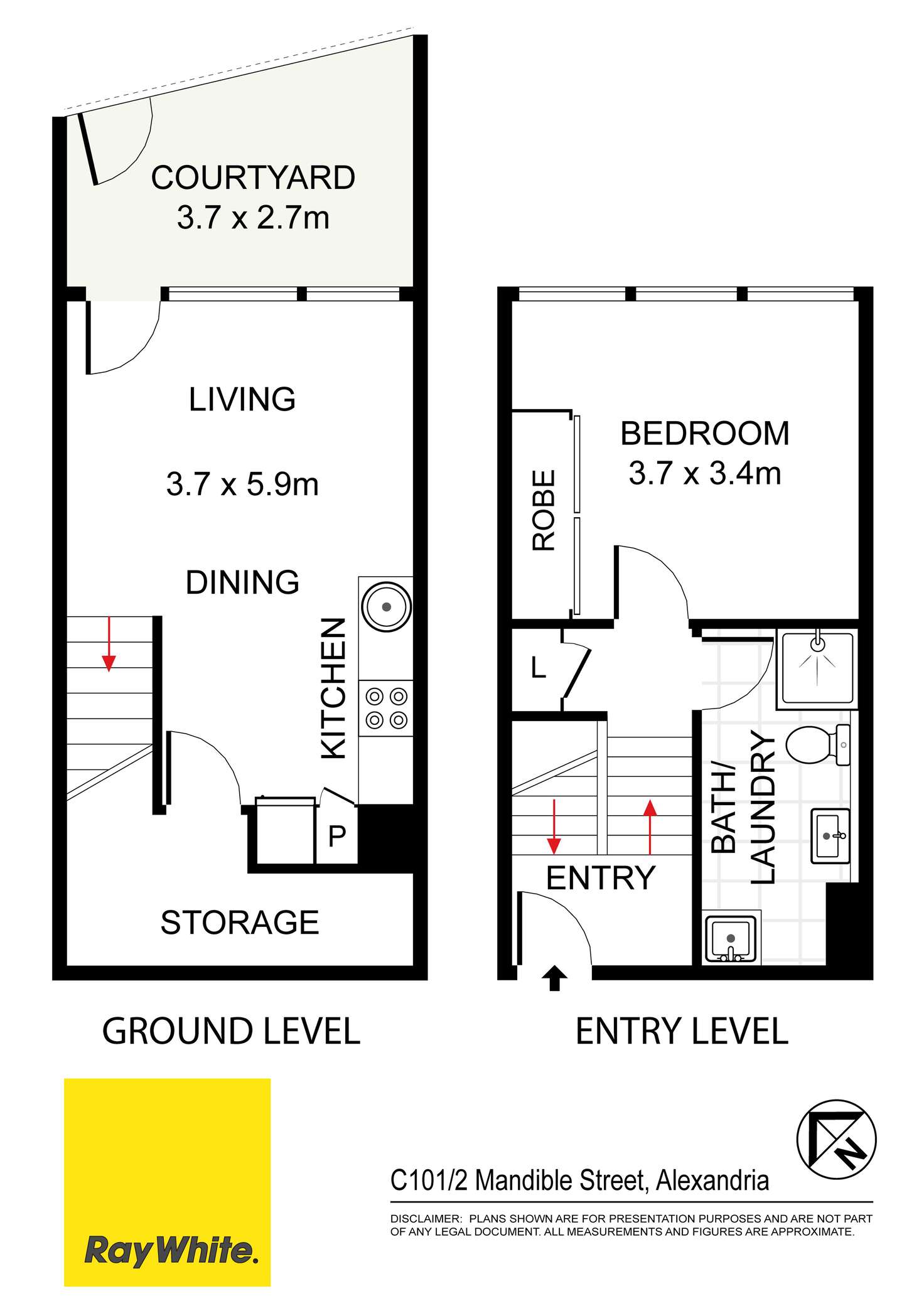 Floorplan of Homely apartment listing, C101/2 Mandible Street, Alexandria NSW 2015