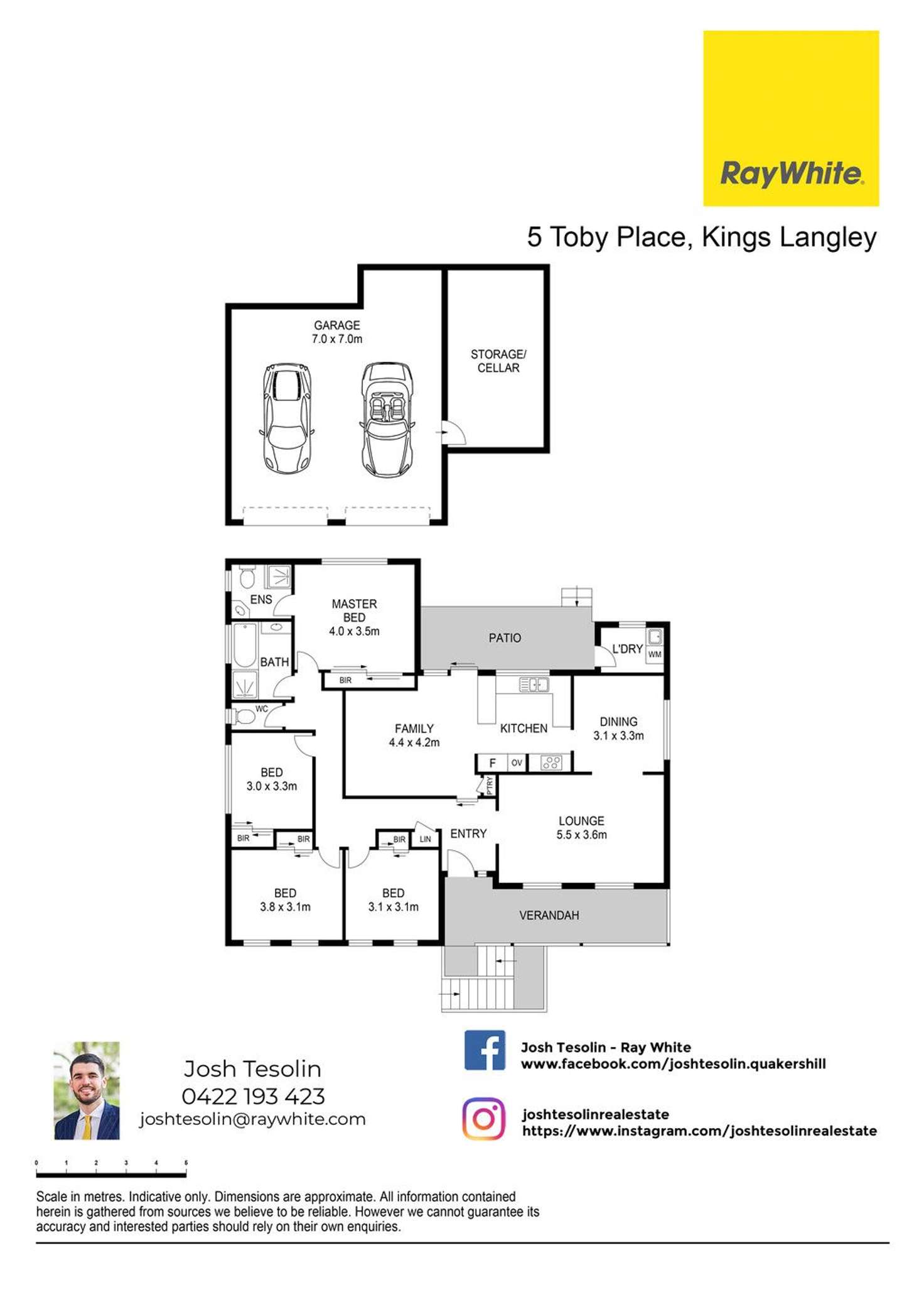 Floorplan of Homely house listing, 5 Toby Place, Kings Langley NSW 2147