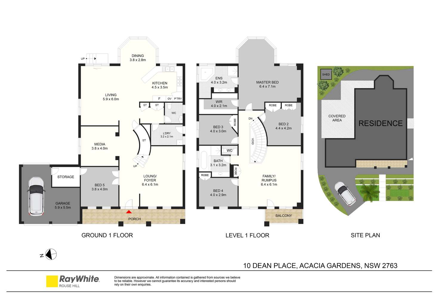Floorplan of Homely house listing, 10 Dean Place, Acacia Gardens NSW 2763