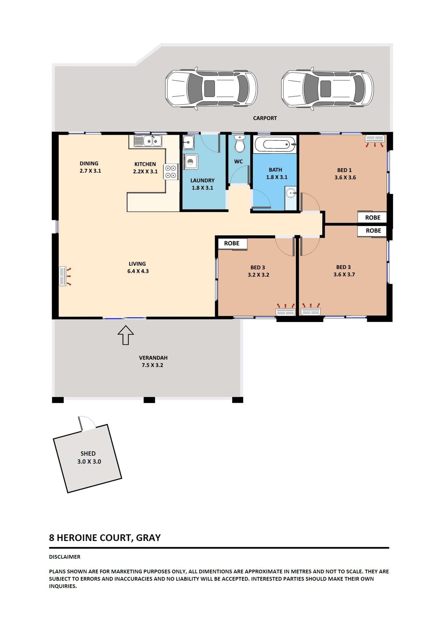 Floorplan of Homely house listing, 8 Heroine Court, Gray NT 830