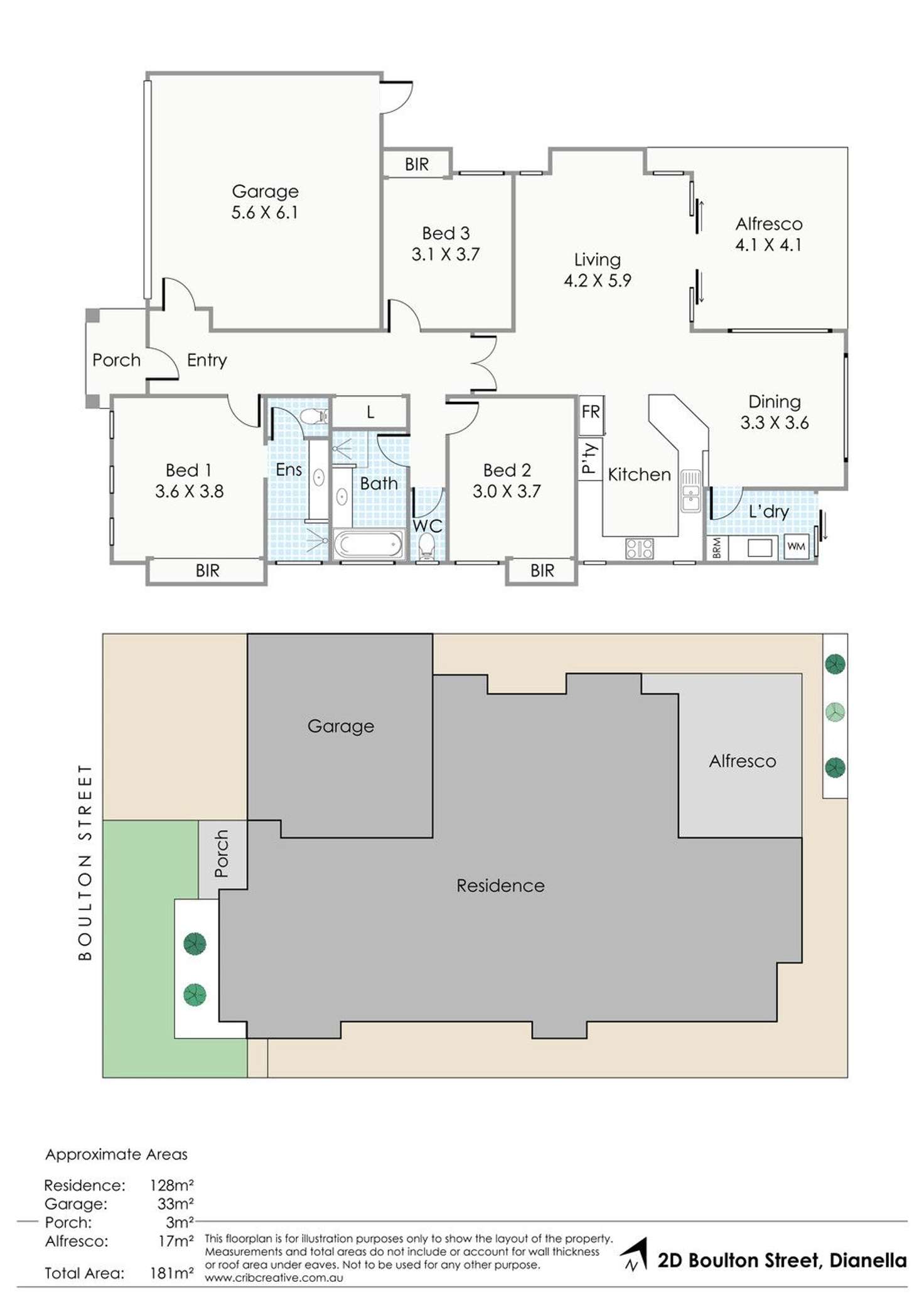 Floorplan of Homely house listing, 2D Boulton Street, Dianella WA 6059