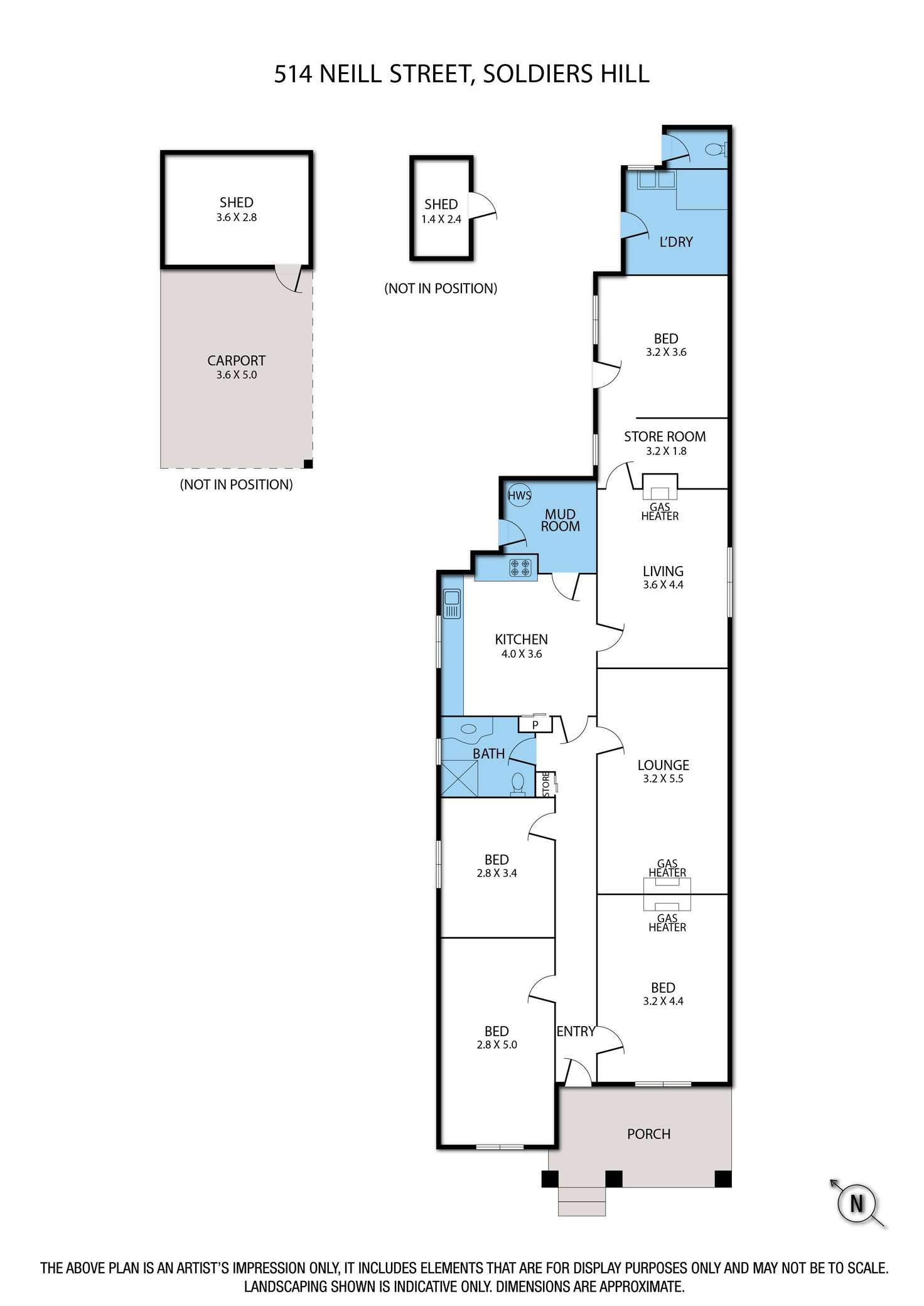 Floorplan of Homely house listing, 514 Neill Street, Soldiers Hill VIC 3350