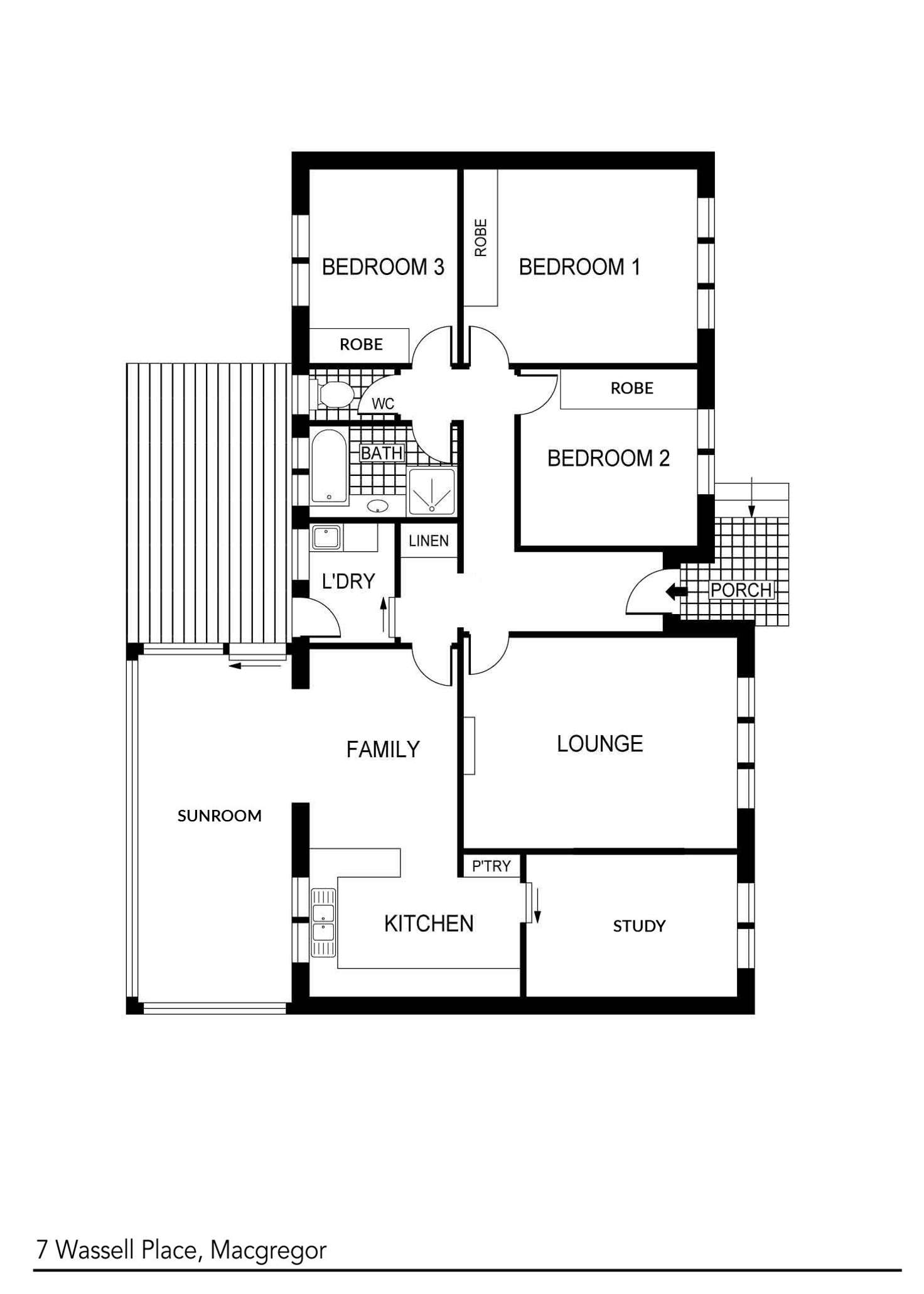 Floorplan of Homely house listing, 7 Wassell Place, Macgregor ACT 2615