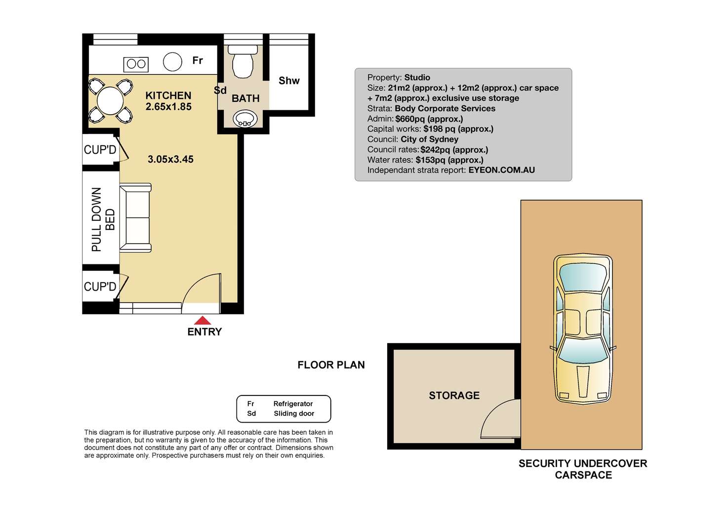 Floorplan of Homely apartment listing, 28/19-23 Forbes Street, Woolloomooloo NSW 2011