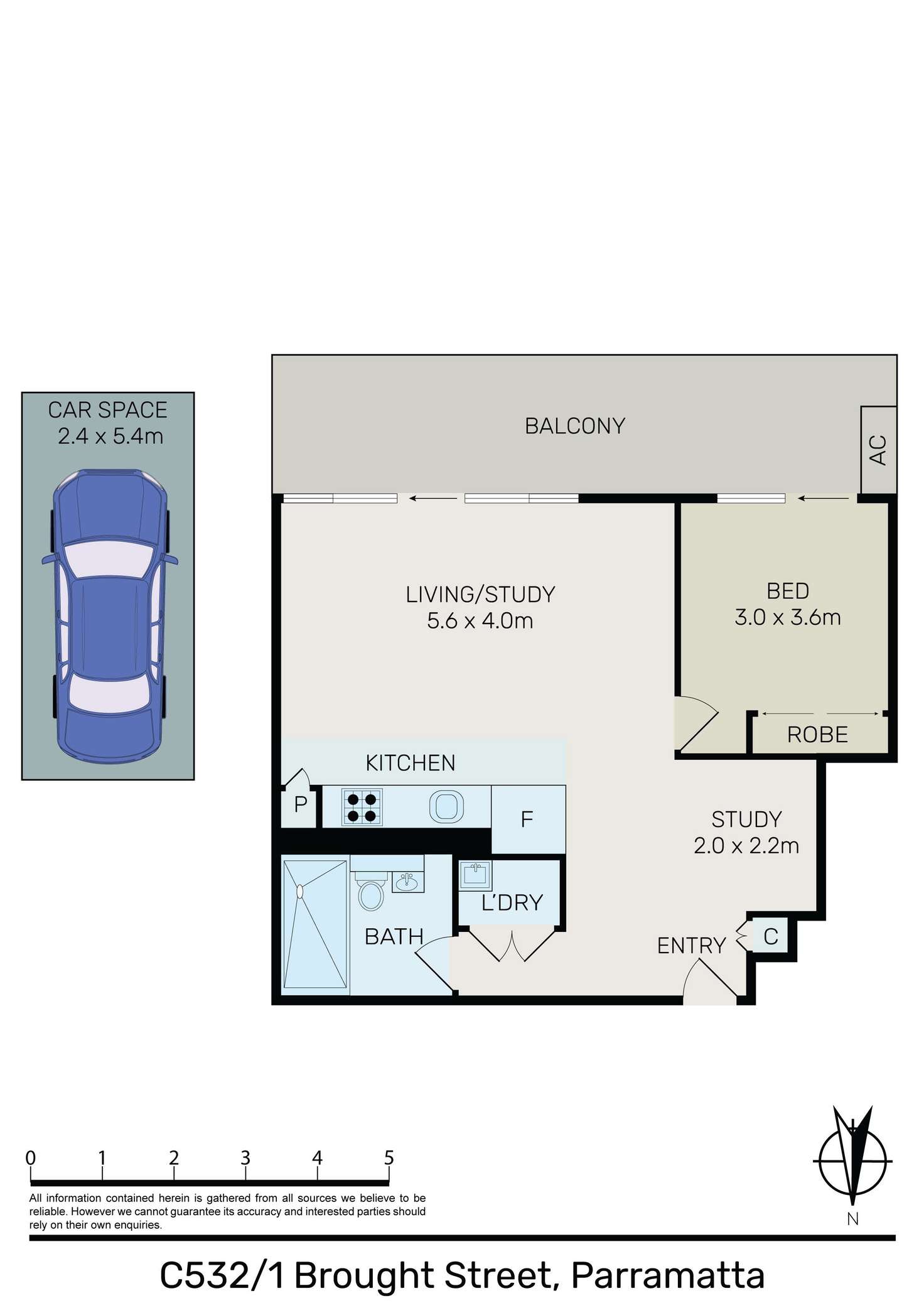 Floorplan of Homely apartment listing, G532/1 Broughton Street, Parramatta NSW 2150