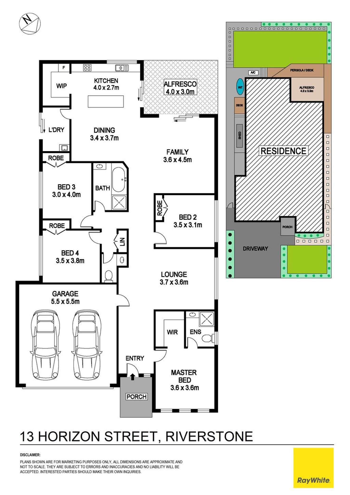 Floorplan of Homely house listing, 13 Horizon Street, Riverstone NSW 2765