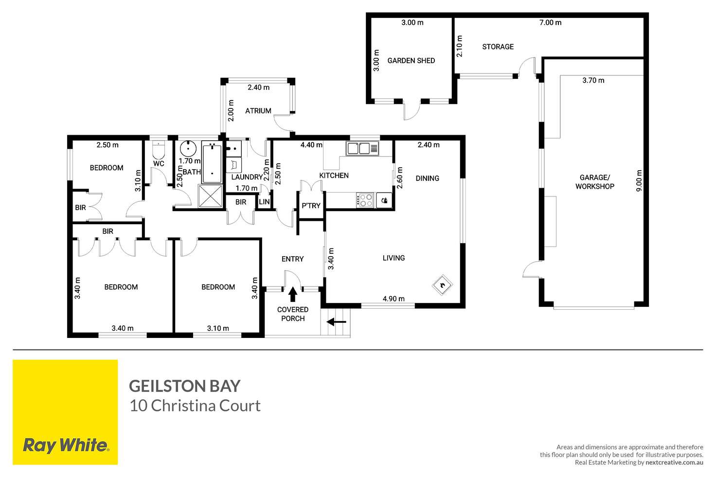 Floorplan of Homely house listing, 10 Christina Court, Geilston Bay TAS 7015