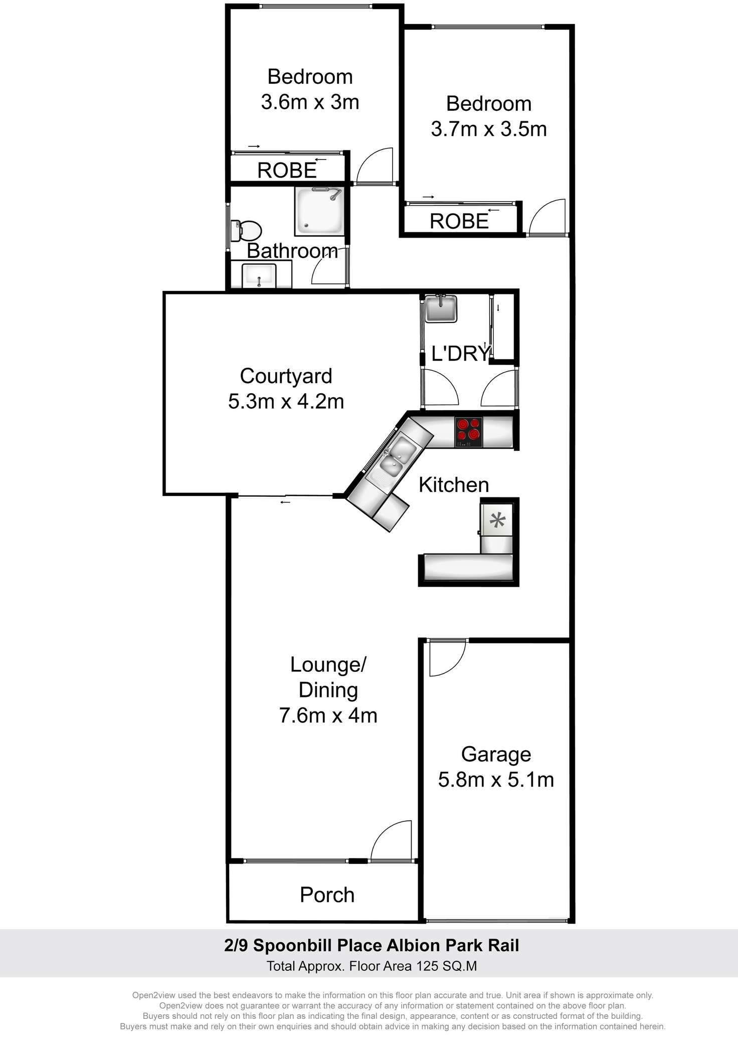 Floorplan of Homely house listing, 2/9 Spoonbill Place, Albion Park Rail NSW 2527