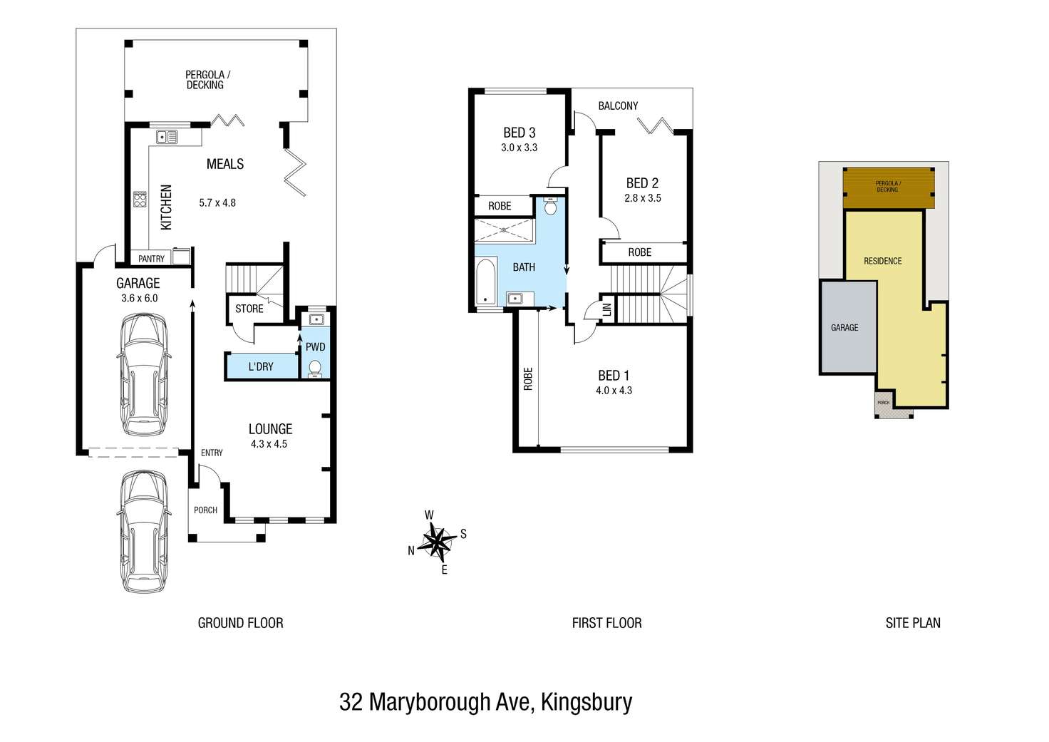 Floorplan of Homely house listing, 32 Maryborough Avenue, Kingsbury VIC 3083