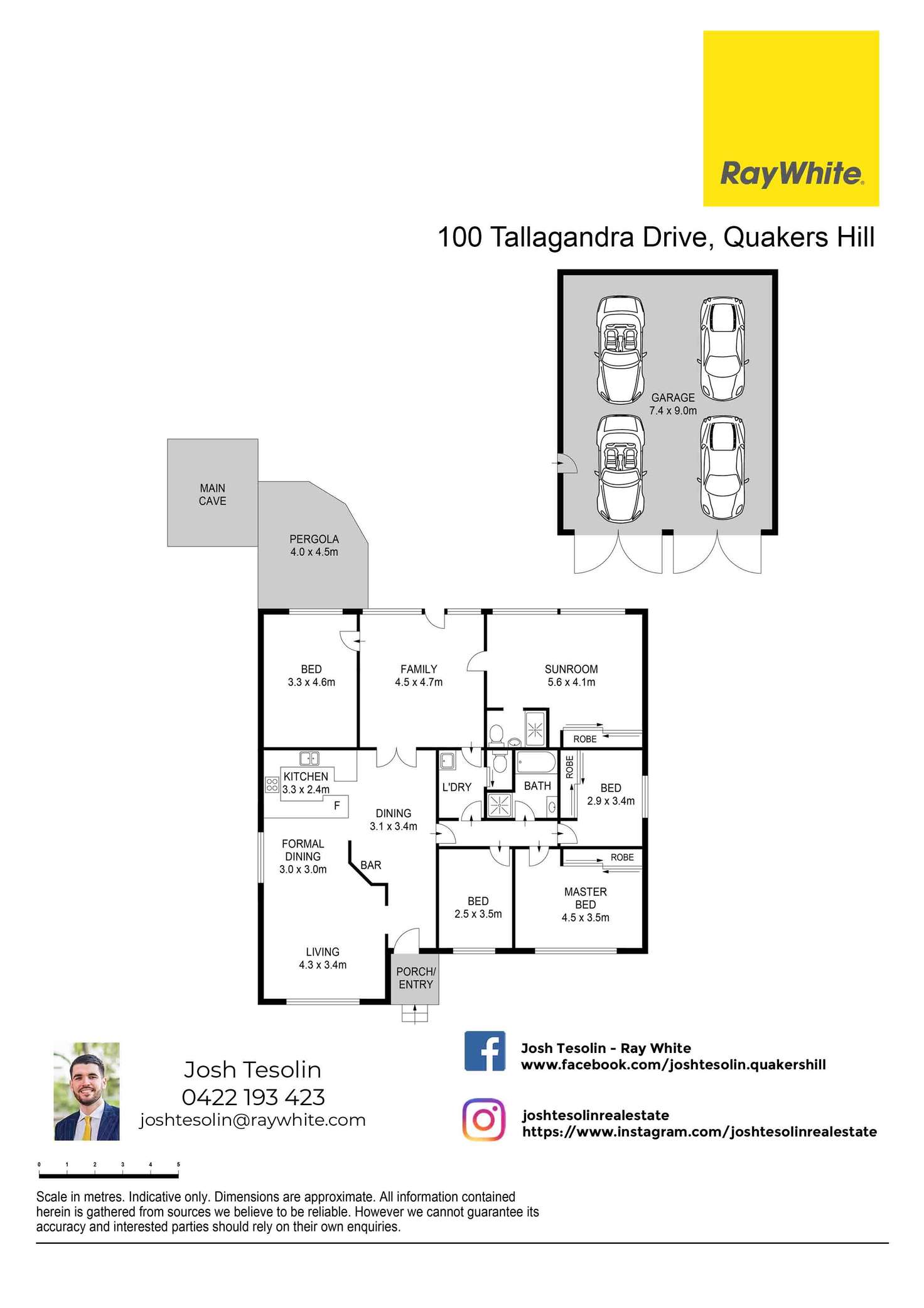 Floorplan of Homely house listing, 100 Tallagandra Drive, Quakers Hill NSW 2763