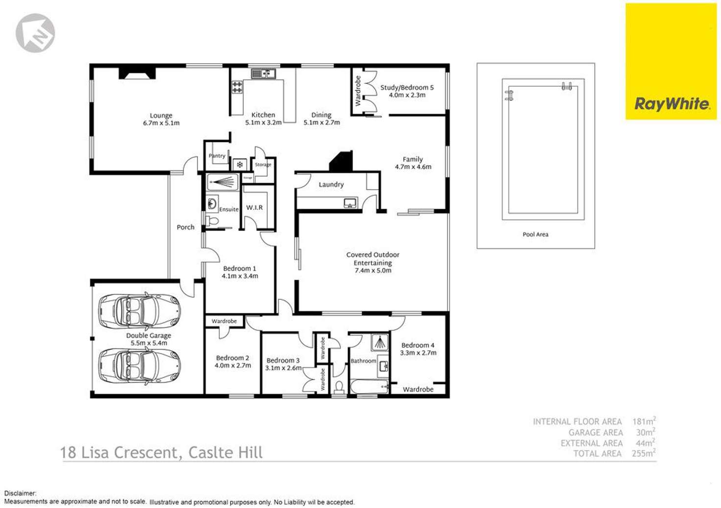 Floorplan of Homely house listing, 18 Lisa Crescent, Castle Hill NSW 2154