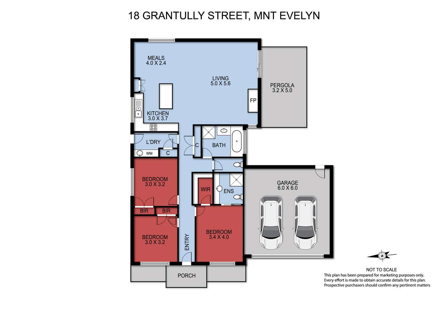 Floorplan of Homely house listing, 18 Grantully Street, Mount Evelyn VIC 3796