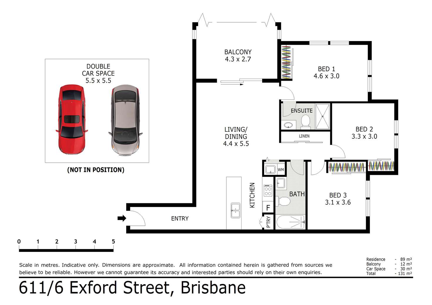 Floorplan of Homely unit listing, 611/6 Exford Street, Brisbane City QLD 4000