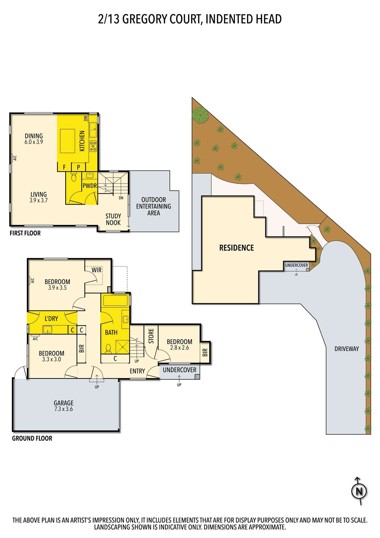 Floorplan of Homely house listing, 2/13 Gregory Court, Indented Head VIC 3223