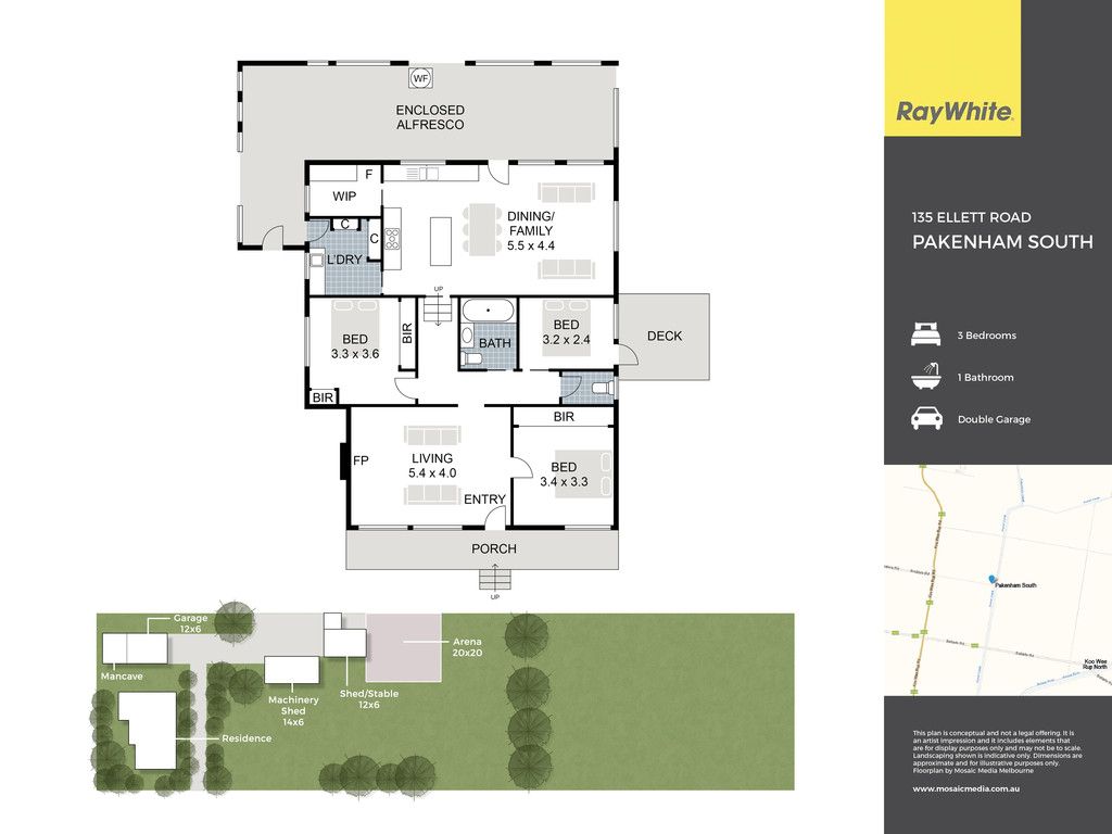 Floorplan of Homely acreageSemiRural listing, 135 Ellett Road, Pakenham South VIC 3810