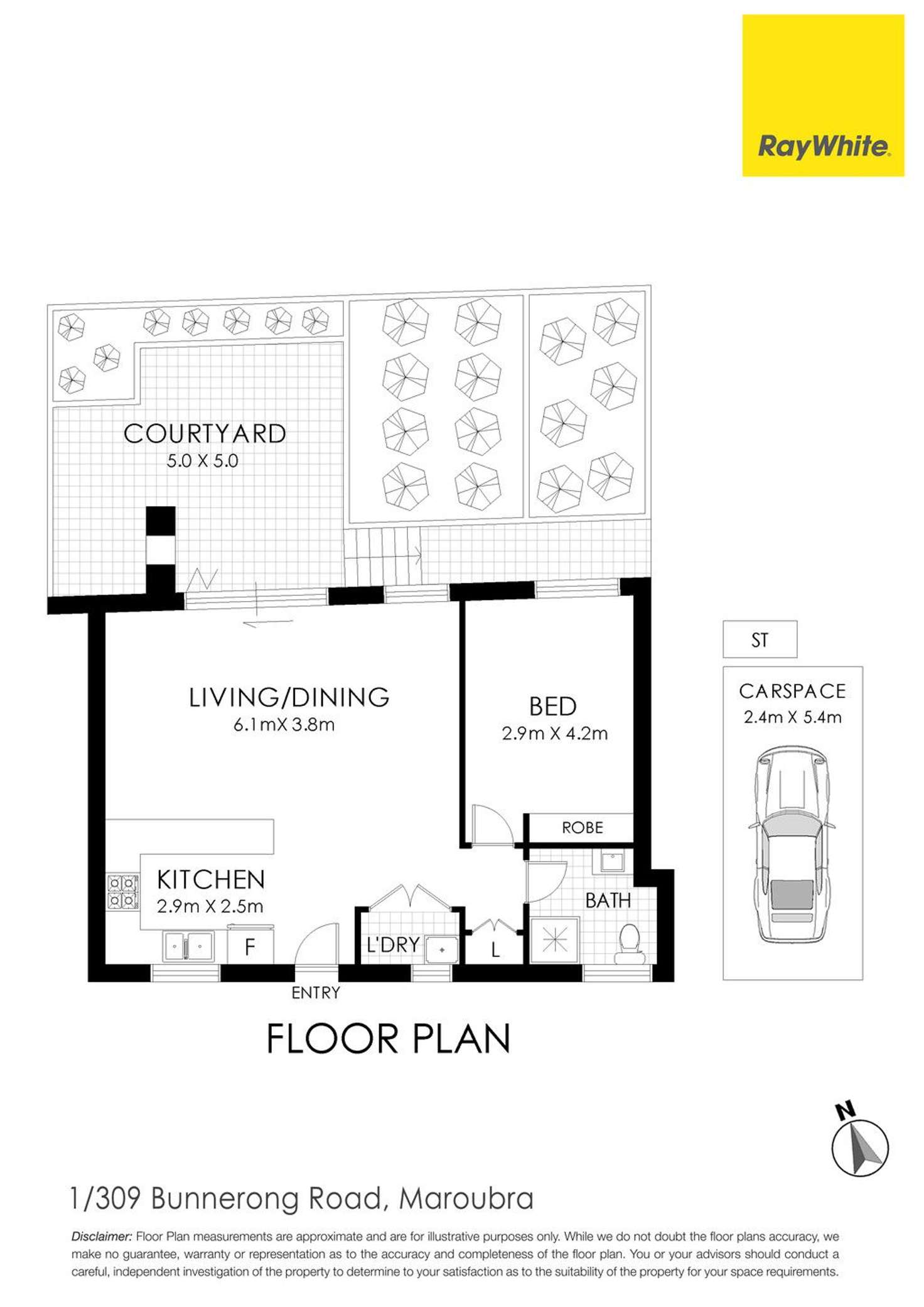 Floorplan of Homely apartment listing, 1/309-311 Bunnerong Road, Maroubra NSW 2035