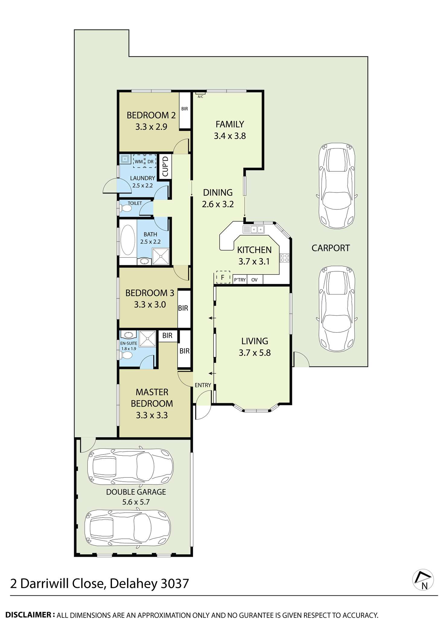 Floorplan of Homely house listing, 2 Darriwill Close, Delahey VIC 3037