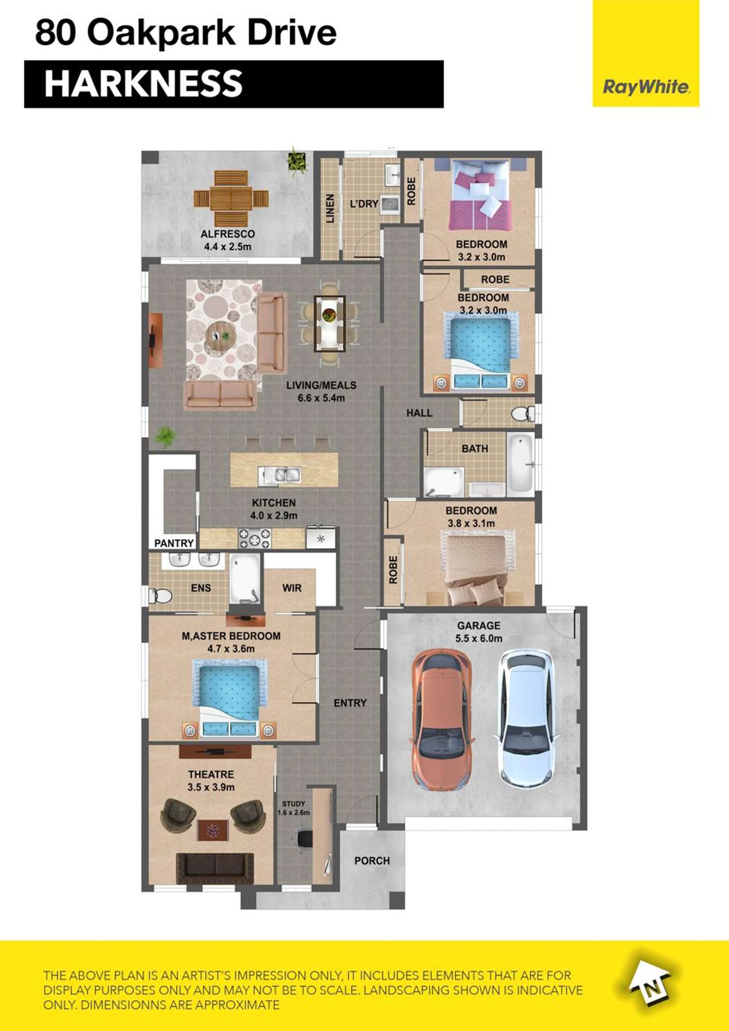 Floorplan of Homely house listing, 80 Oakpark Drive, Harkness VIC 3337