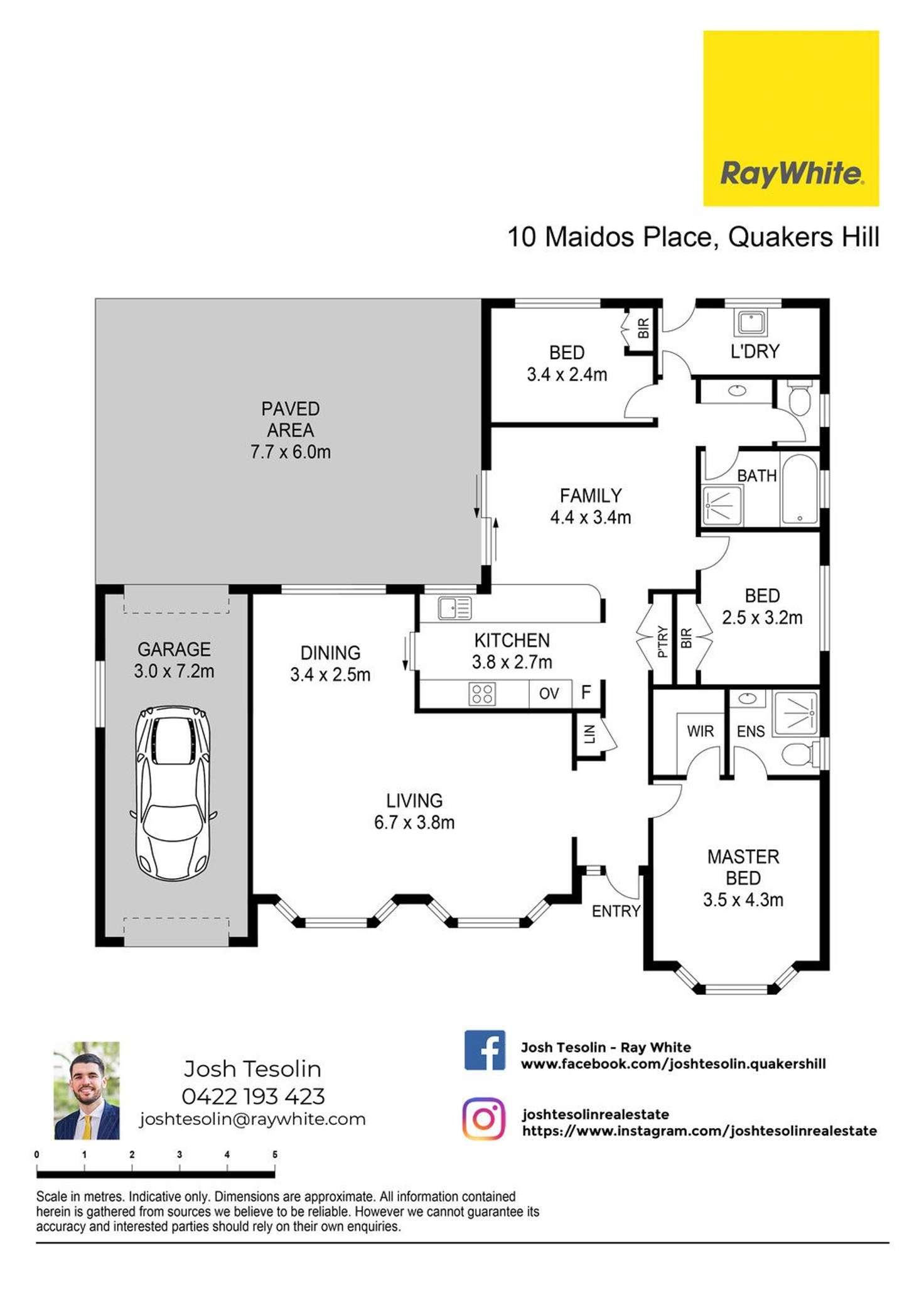 Floorplan of Homely house listing, 10 Maidos Place, Quakers Hill NSW 2763