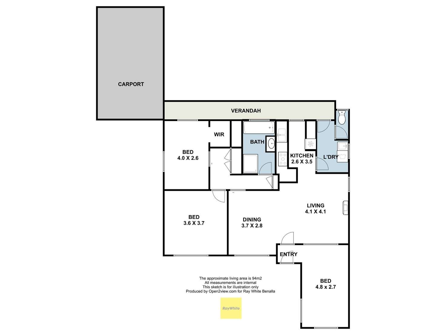 Floorplan of Homely house listing, 62 Goodwin Street, Benalla VIC 3672