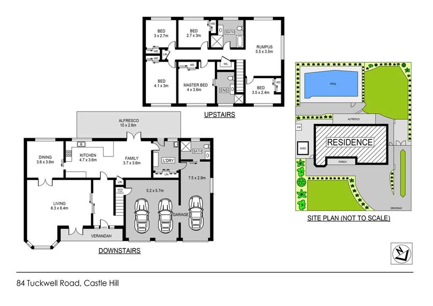 Floorplan of Homely house listing, 84 Tuckwell Road, Castle Hill NSW 2154