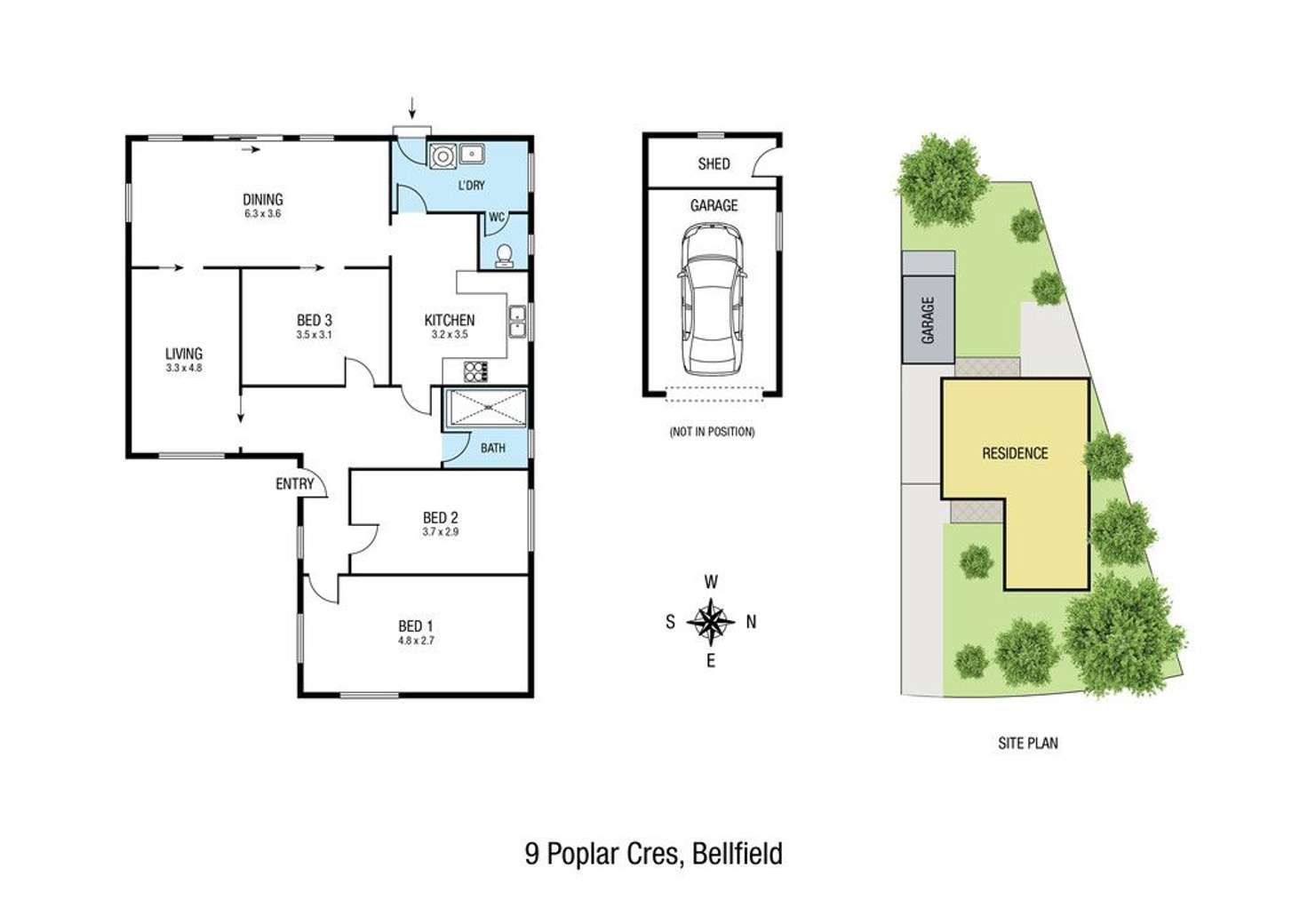 Floorplan of Homely house listing, 9 Poplar Crescent, Bellfield VIC 3081