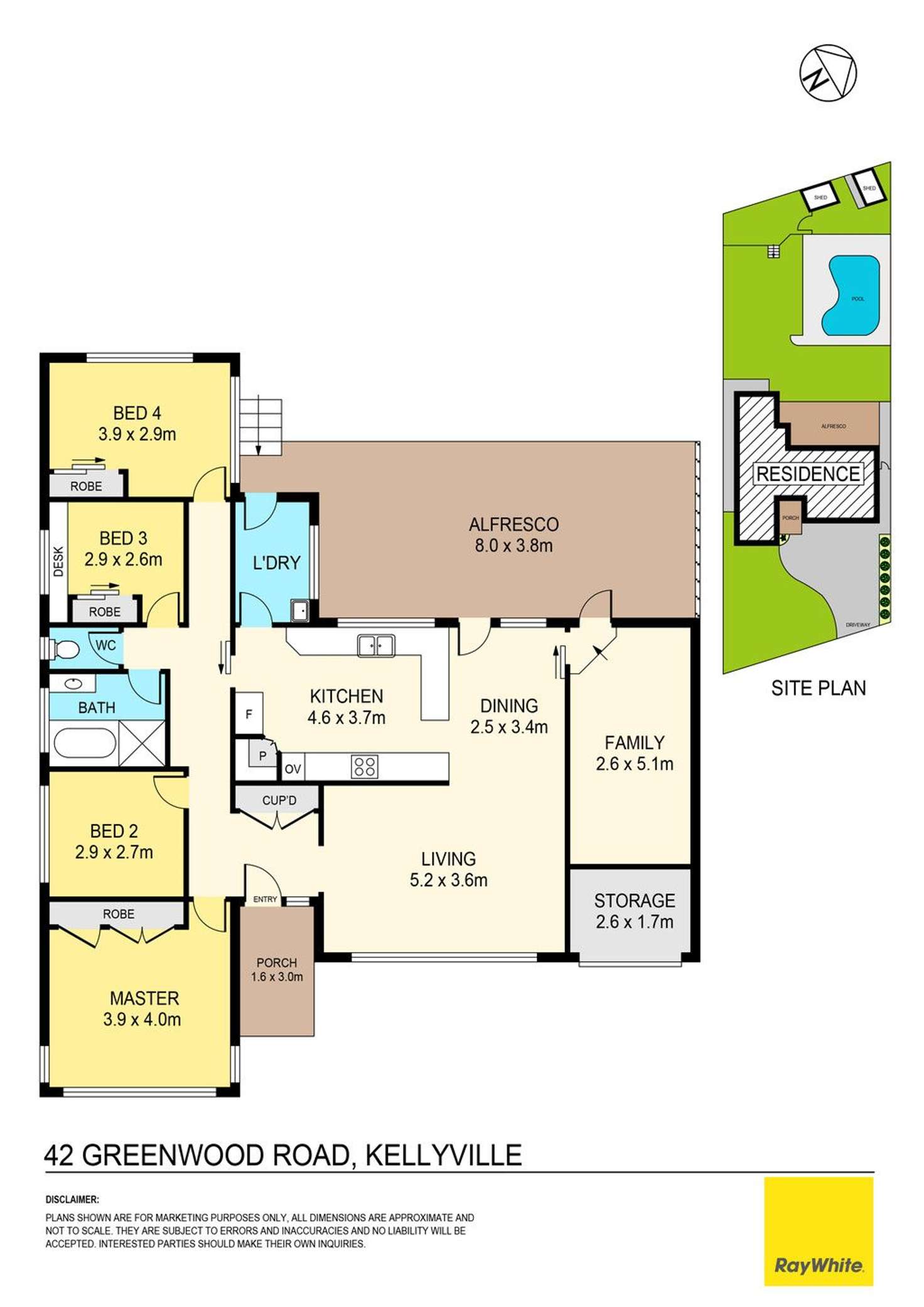 Floorplan of Homely house listing, 42 Greenwood Road, Kellyville NSW 2155