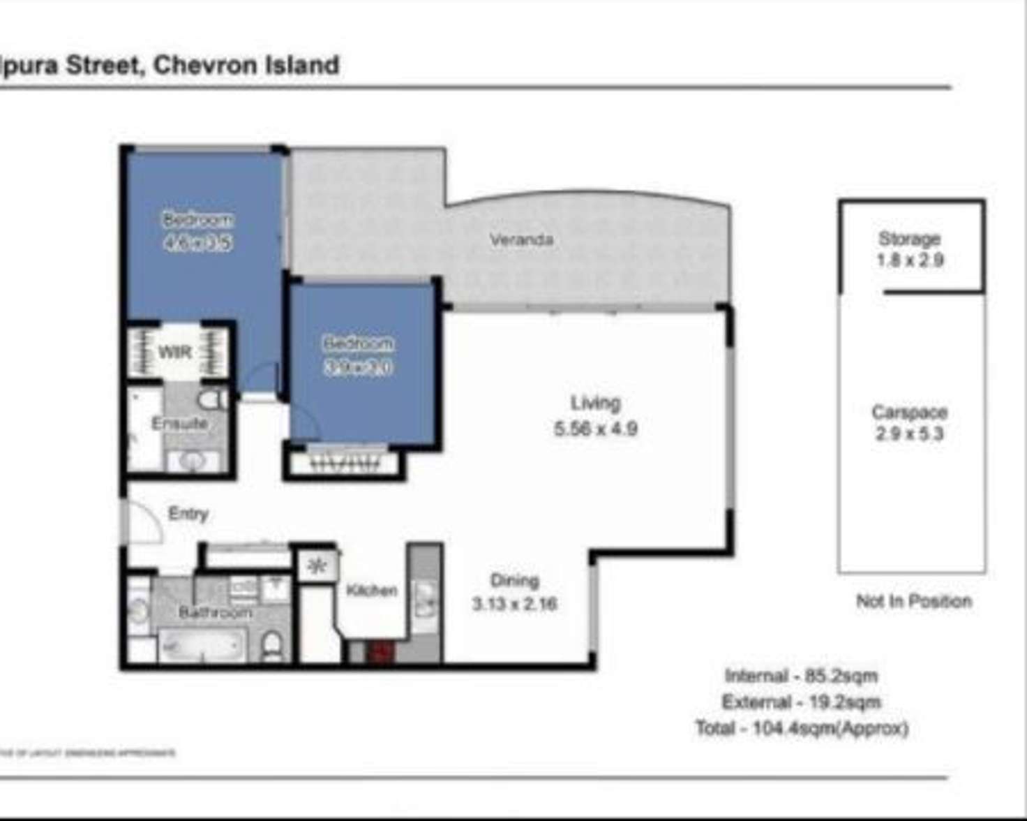 Floorplan of Homely apartment listing, 6/30-34 Dalpura Street, Chevron Island QLD 4217